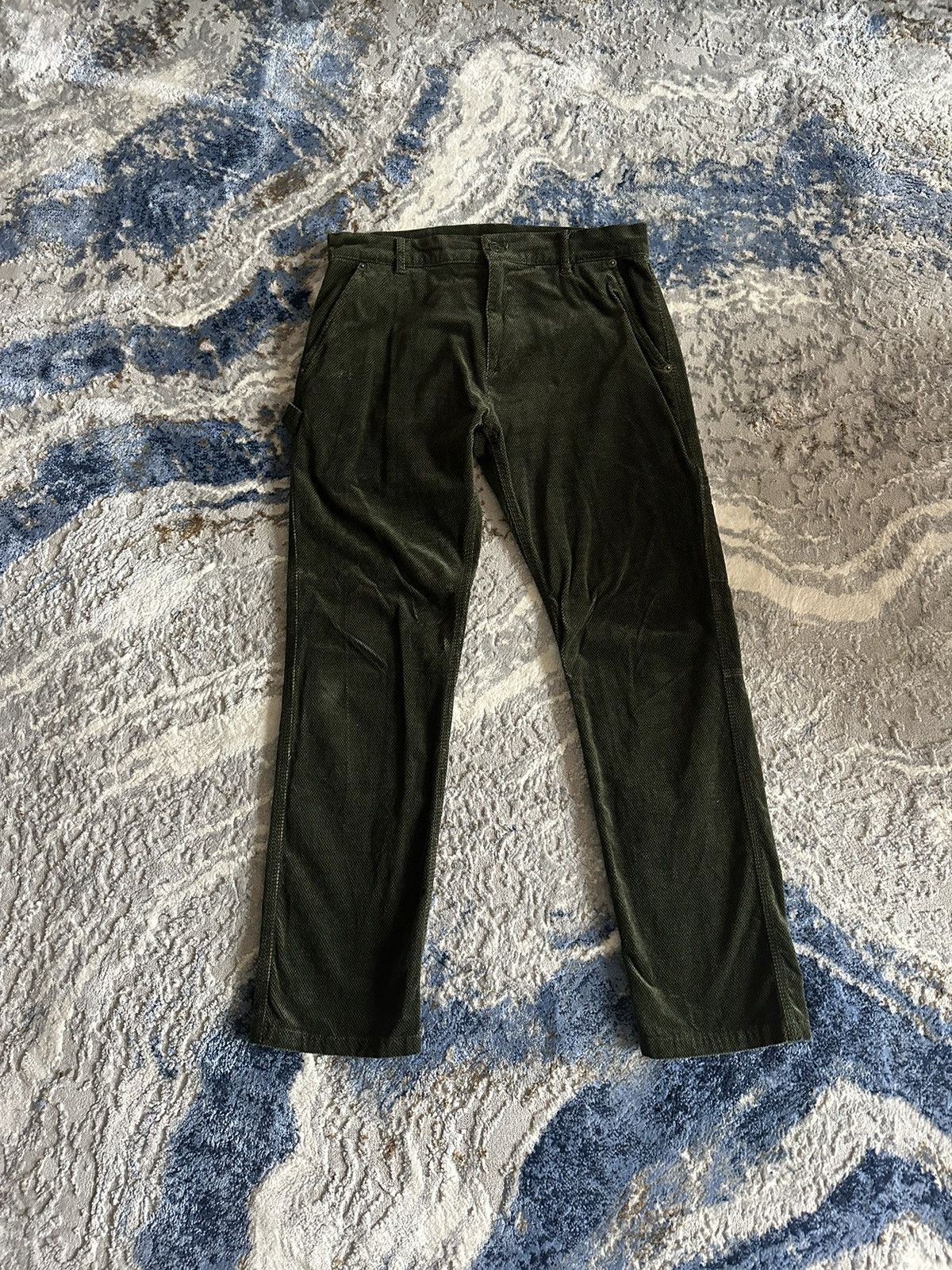 image of Kith Carpenter Style Pants || Green || Size Medium in Air Force, Men's
