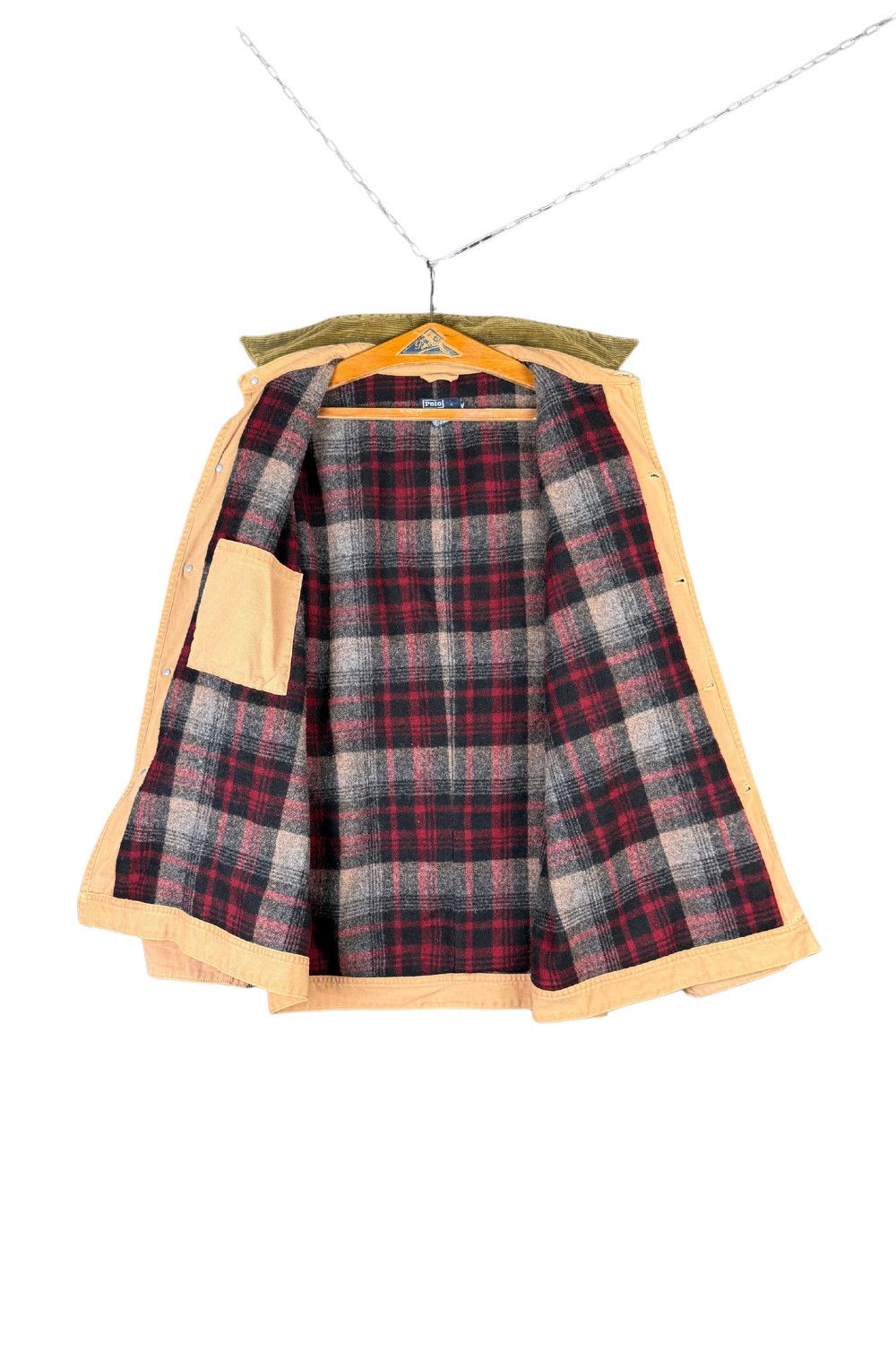 90s Polo Ralph Lauren USA Made Tartan Lined Hunting Field image 2