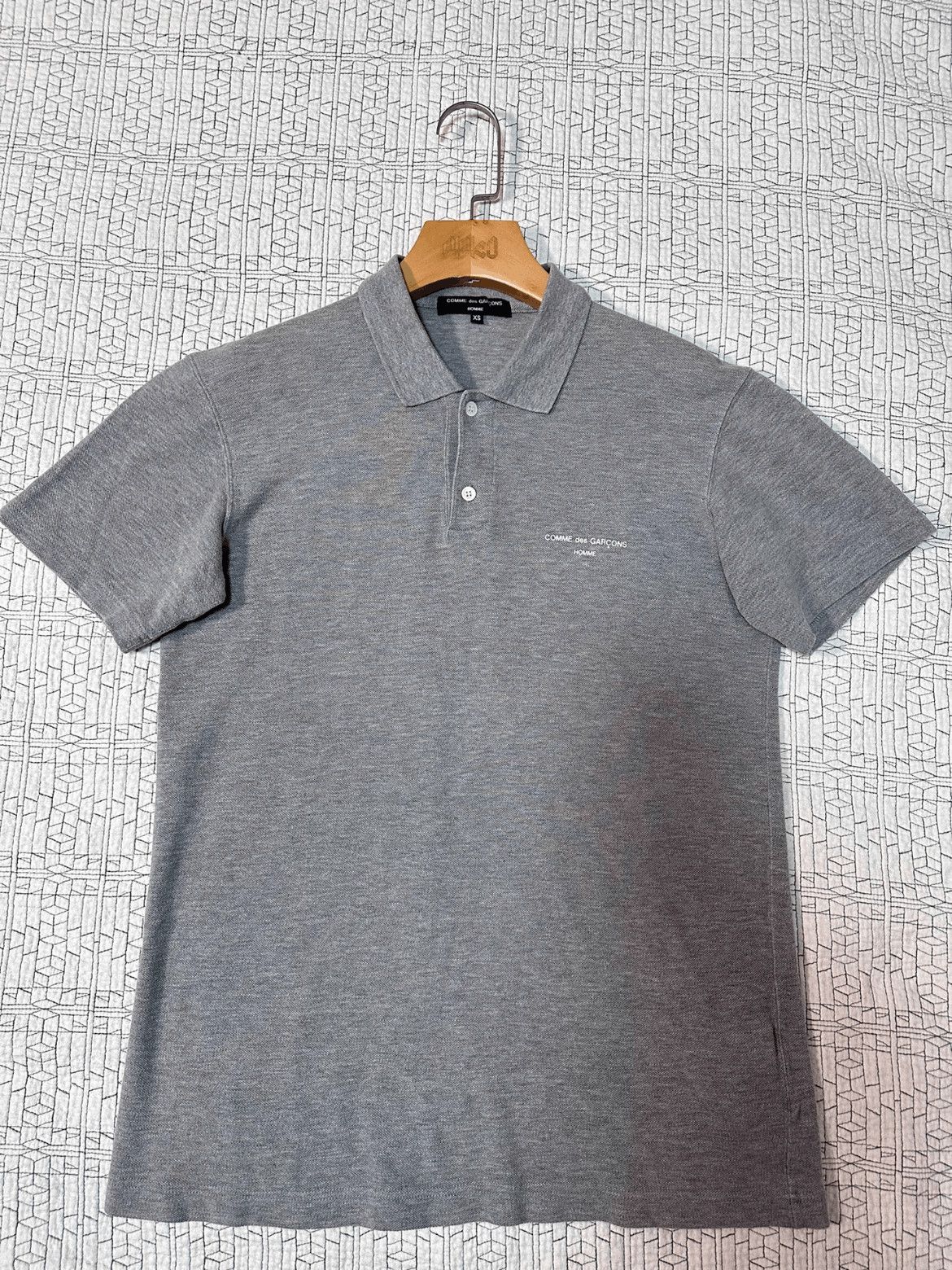 Comme Des Garsons Logo Print Polo