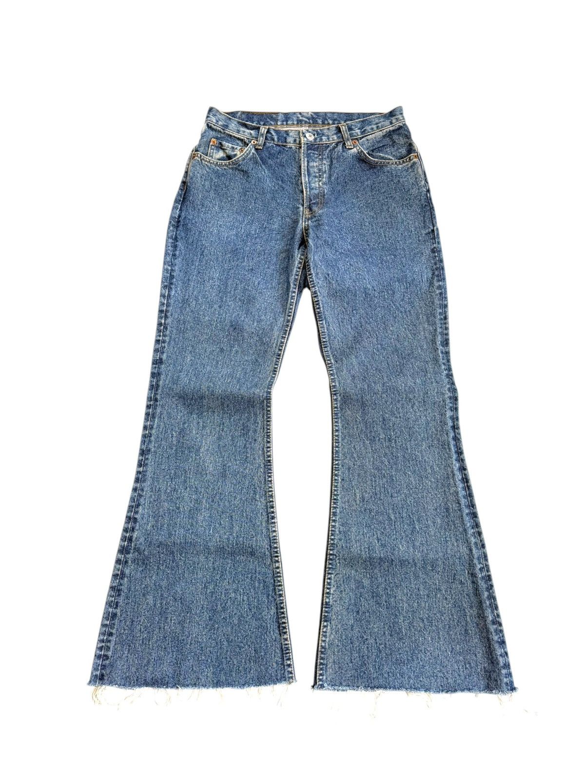 Levi's Vintage Levis 501 Usa Flared Bootcut Heavy denim jeans pants Size 31" - 2 Thumbnail