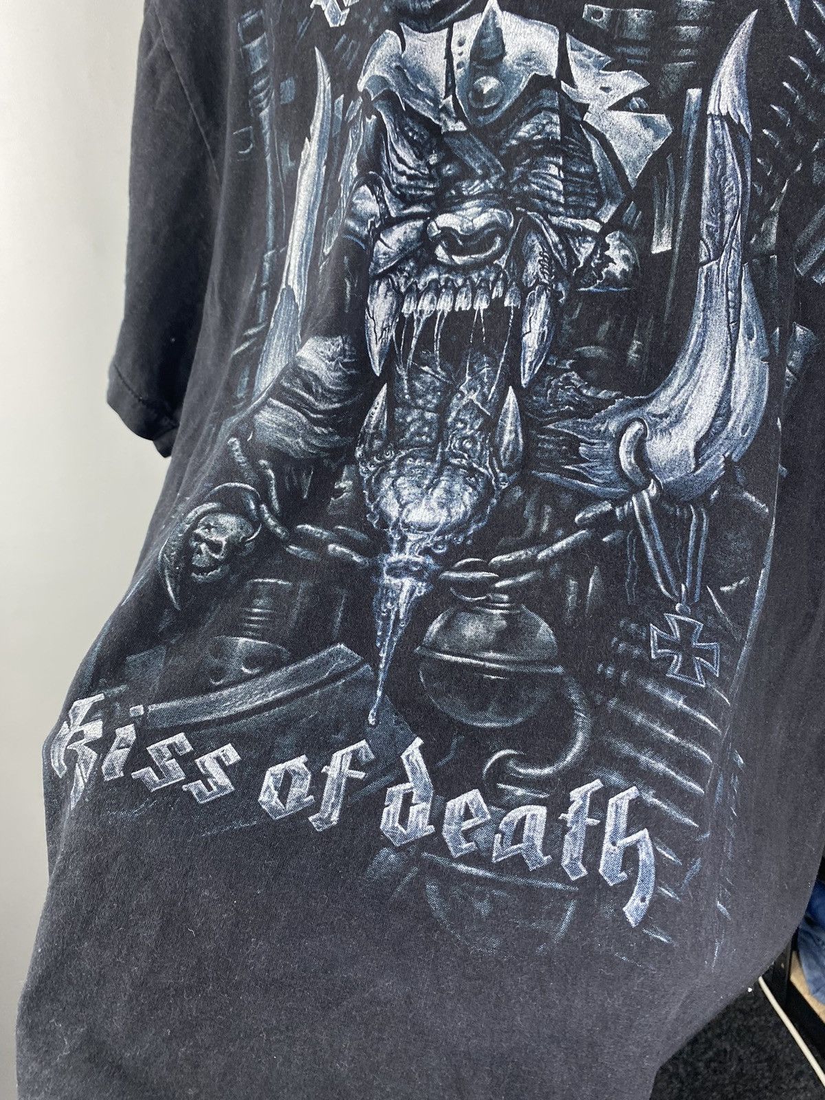 Band Tees × Vintage 🔥VNTG Motorhead Kiss of Death Black Gothic Tee Rock Metal xl Size US XL / EU 56 / 4 - 5 Thumbnail