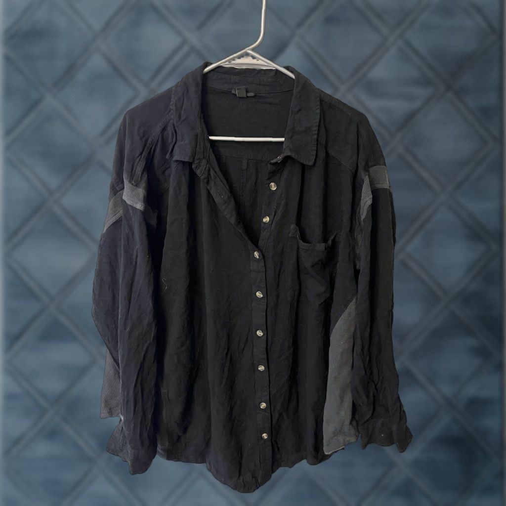 Torrid Torrid Button-Up Long Sleeve Blouse Collared Rayon Black Plus Size 3X Women Shirt Size XXL / US 16-18 / IT 52-54 - 1 Thumbnail