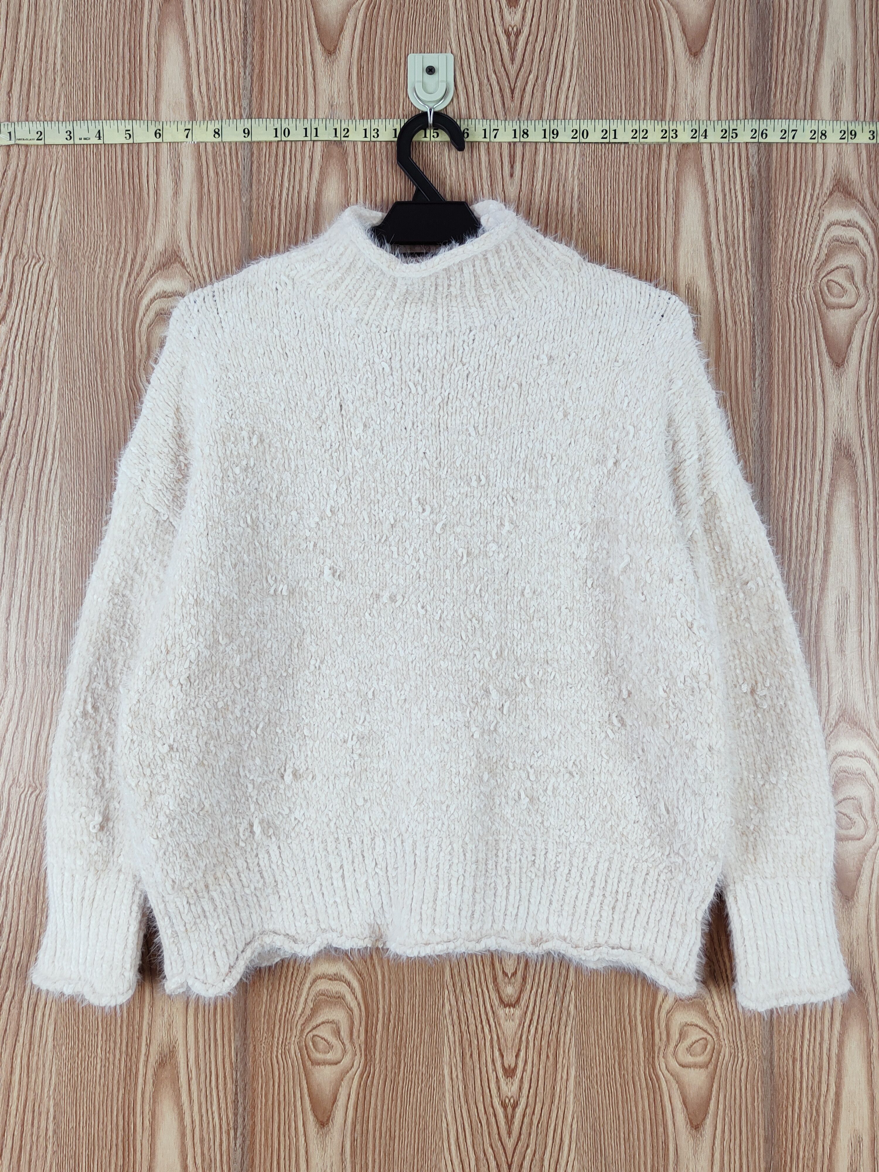 Japanese Brand × Vintage Pigment Cream Shag Shaggy Fur Mohair Knitwear #W759 Size S / US 4 / IT 40 - 1 Thumbnail