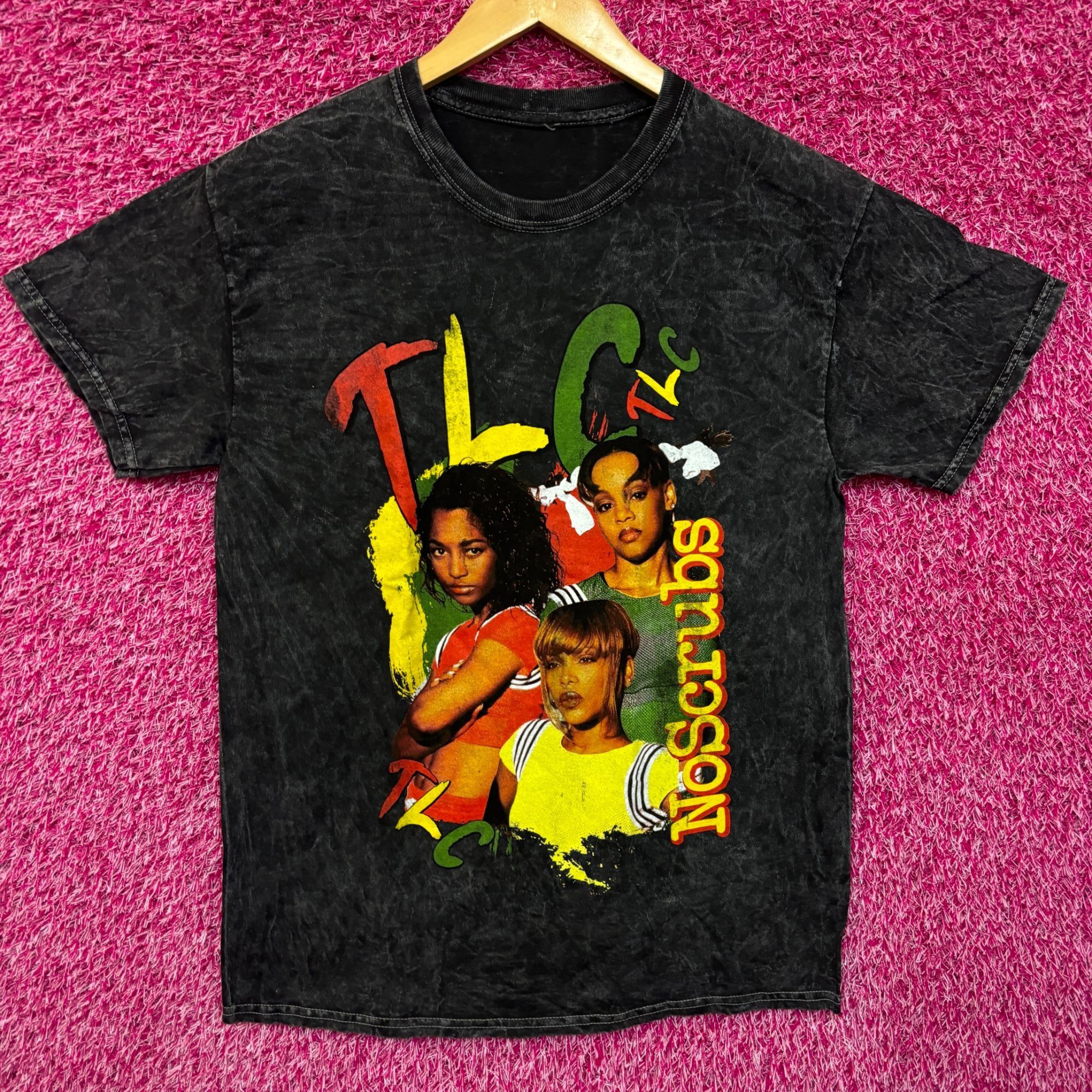 Band Tees TLC No Scrubs mineral wash tee medium Size US M / EU 48-50 / 2 - 1 Thumbnail