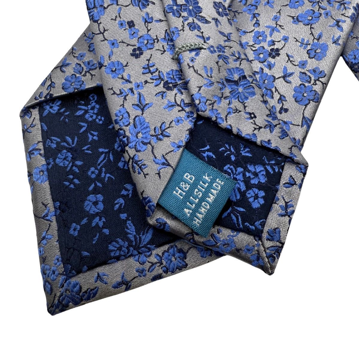 Other Haines & Bonner Silk Tie, Blue, Made in England, Like New Size ONE SIZE - 5 Thumbnail