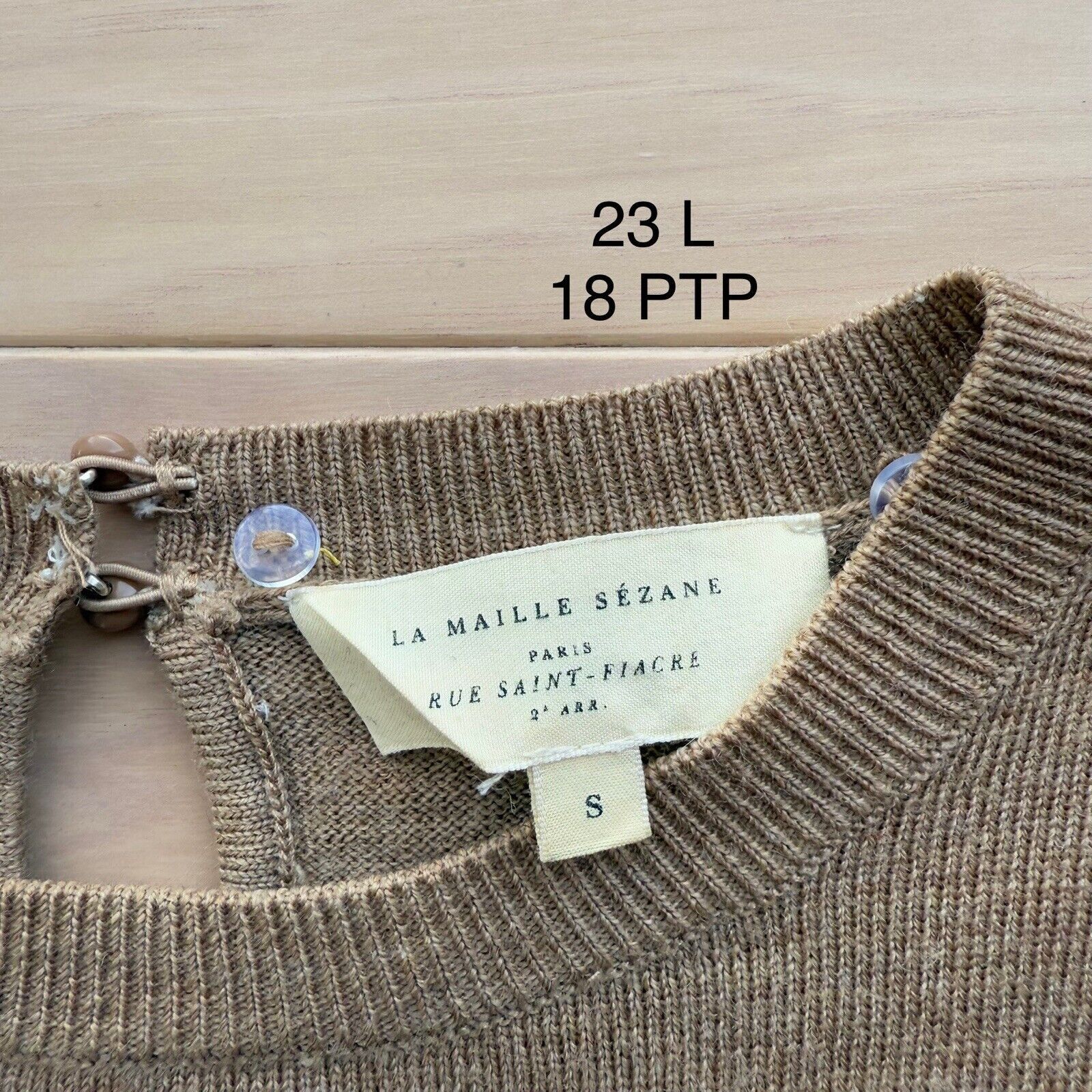 Sezane La Maille Sezane Sweater Women's Small Brown Wool Glam Boho Size S / US 4 / IT 40 - 7 Thumbnail