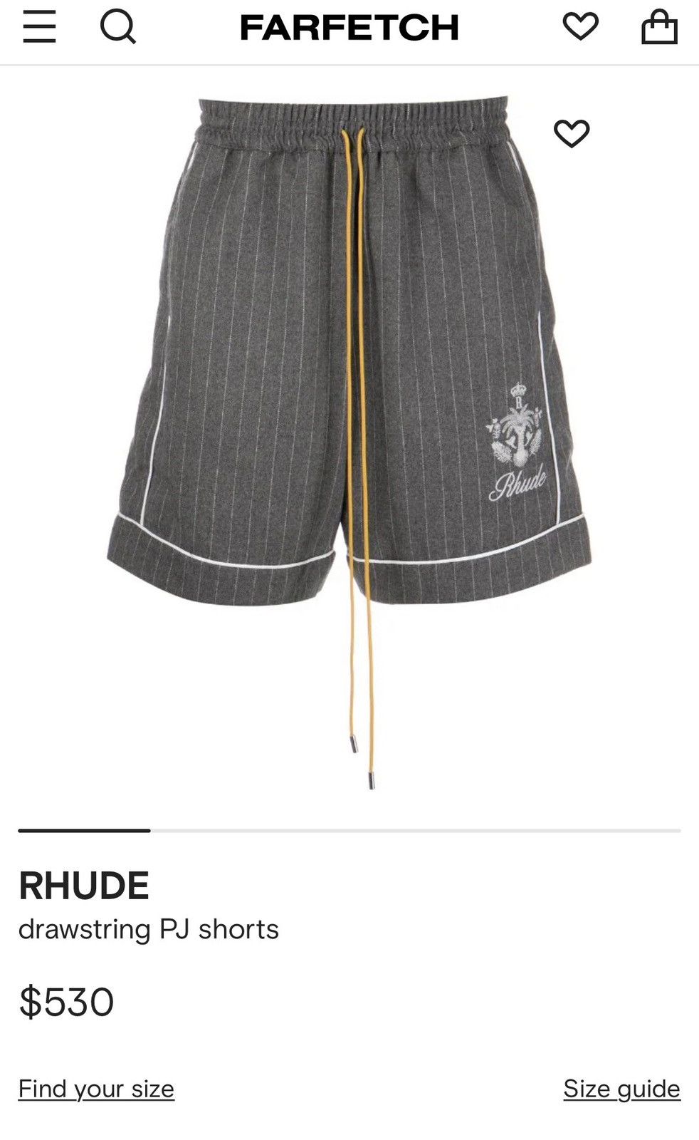 Rhude Rhude PJ long sleeve shirt (XL) & shorts (L) Size US XL / EU 56 / 4 - 7 Thumbnail