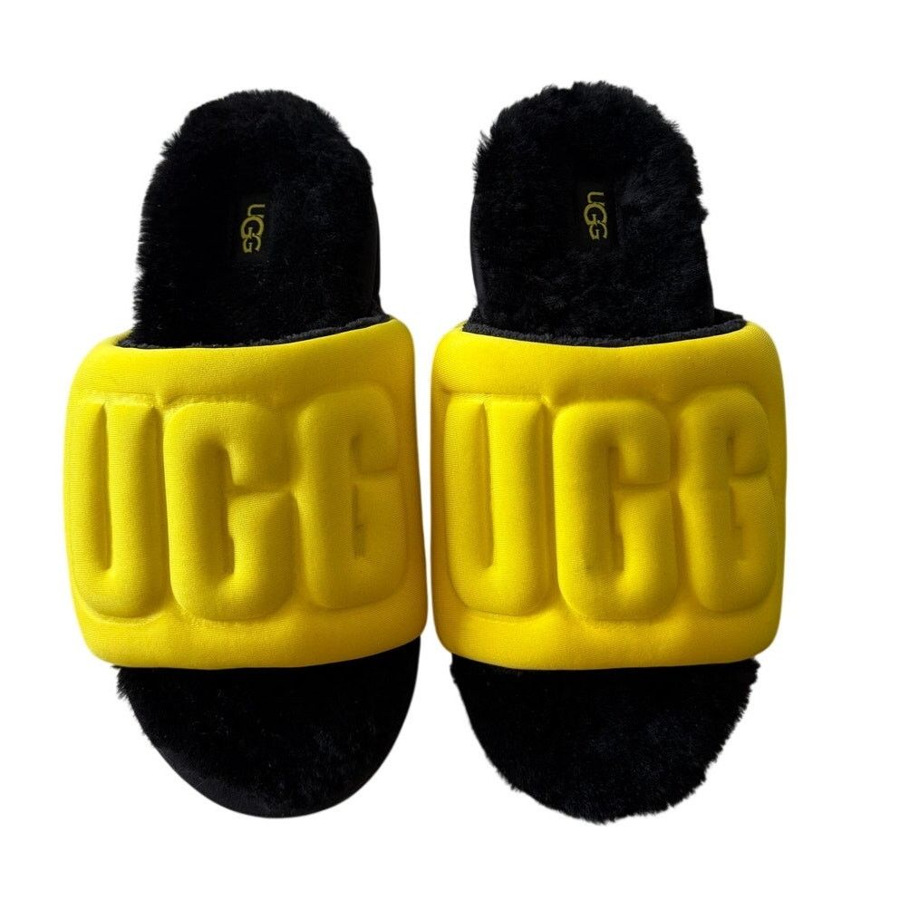 Ugg UGG Maxi Graphic Platform Slides Canary Black Size 9 Size US 7 / IT 37 - 2 Thumbnail