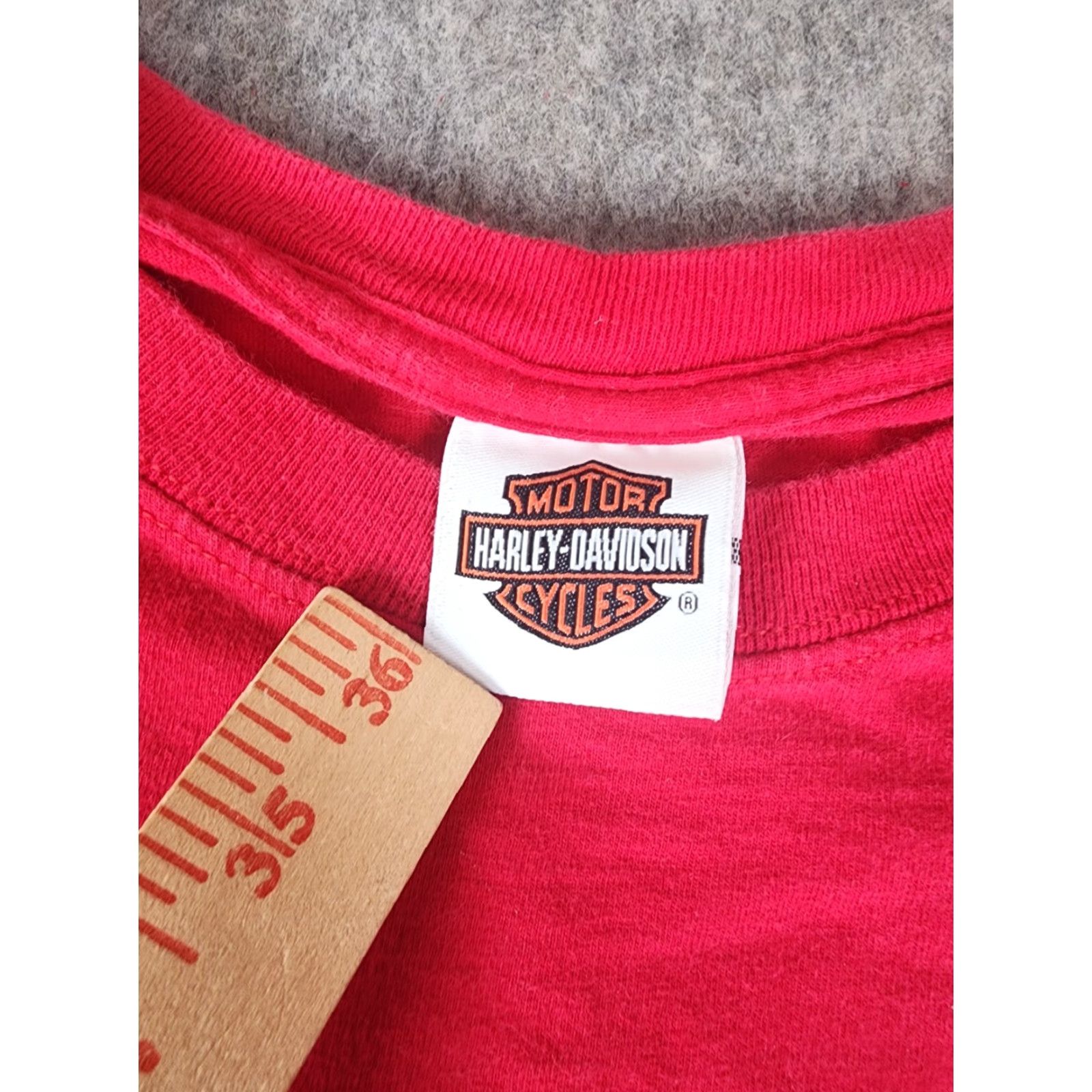 Harley Davidson Harley-Davidson T-Shirt Men XL Red Eagle Graphic Print Short Sleeve Crew Neck Biker Motorcycle USA City Flint Michigan Vintage No Size US XL / EU 56 / 4 - 5 Thumbnail