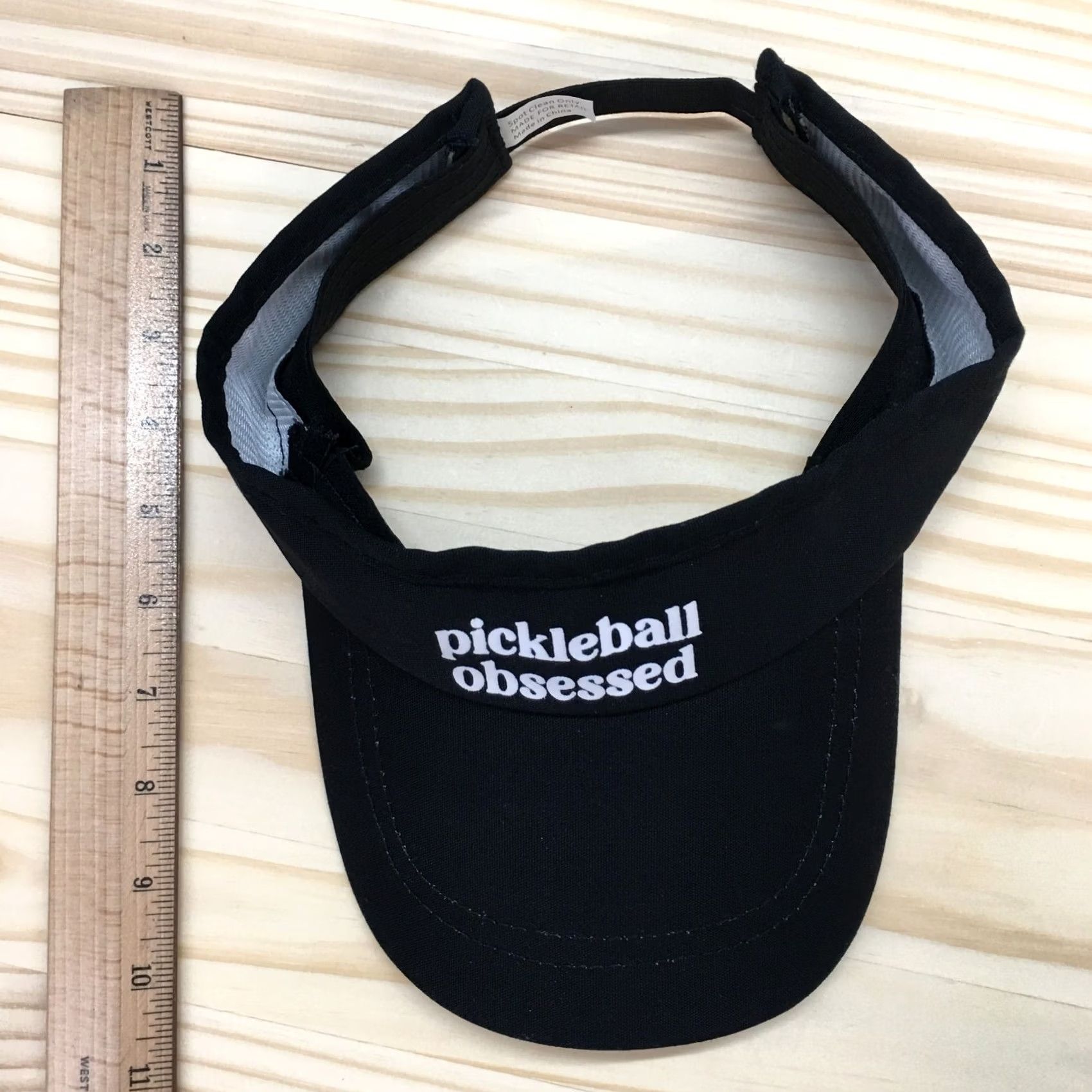 Logo 7 Pickleball Obsessed Visor Hat Mens Black One Size Curved Brim Embroidered Logo Size ONE SIZE - 4 Thumbnail