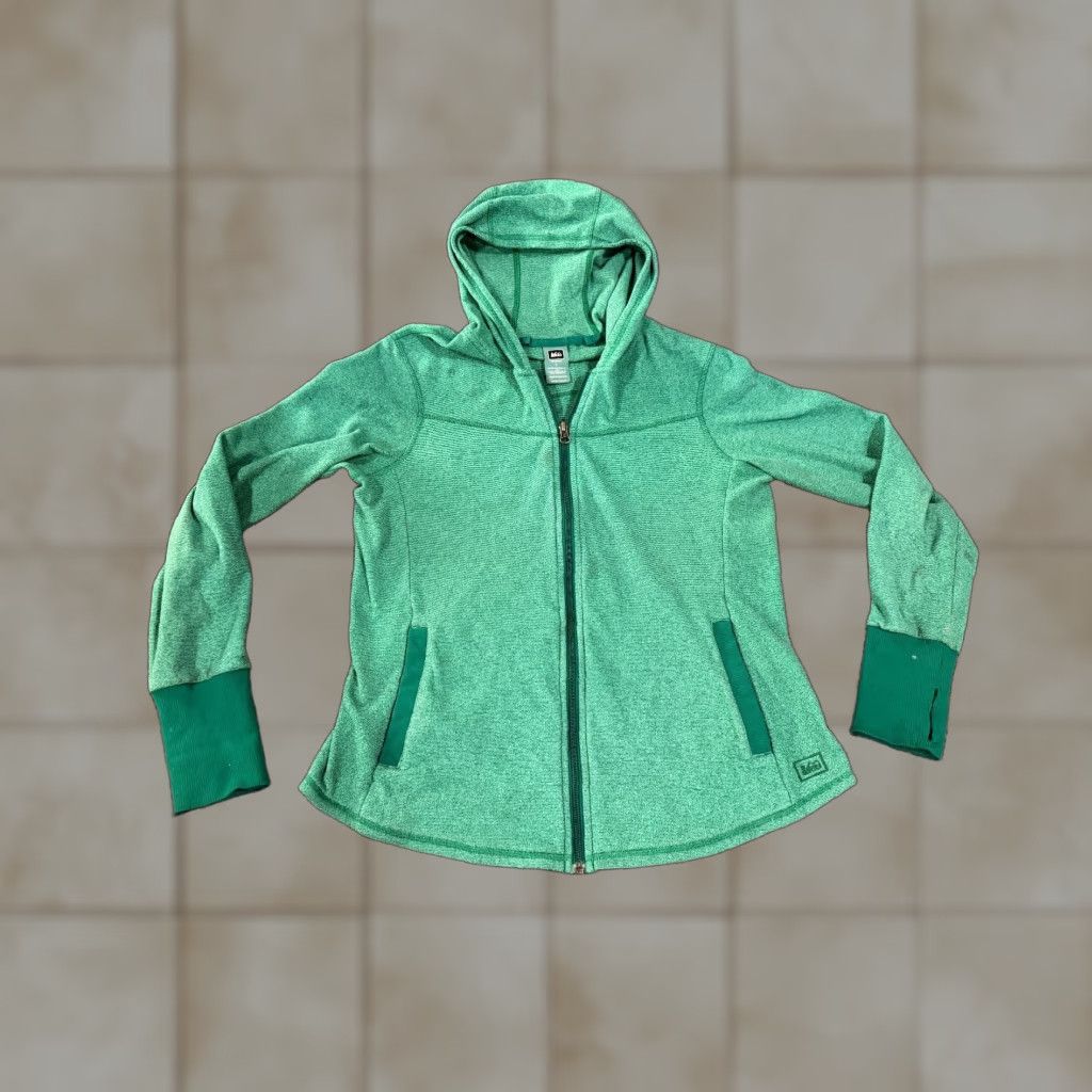 Vintage REI Full Zip Jacket Womens Large Green Outdoor Lightweight Stretch Jacket Size L / US 10 / IT 46 - 1 Thumbnail