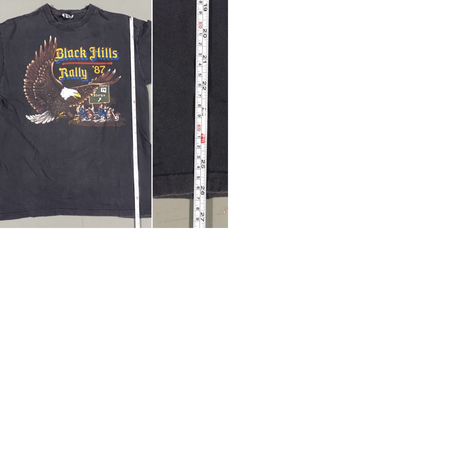 Hanes VINTAGE Harley Davidson Motorcycles T Shirt Black Hills Rally ’87 XL Men Hanes 100% Cotton Graphic Tee Short Sleeve Black 1980s Size US XL / EU 56 / 4 - 9 Thumbnail