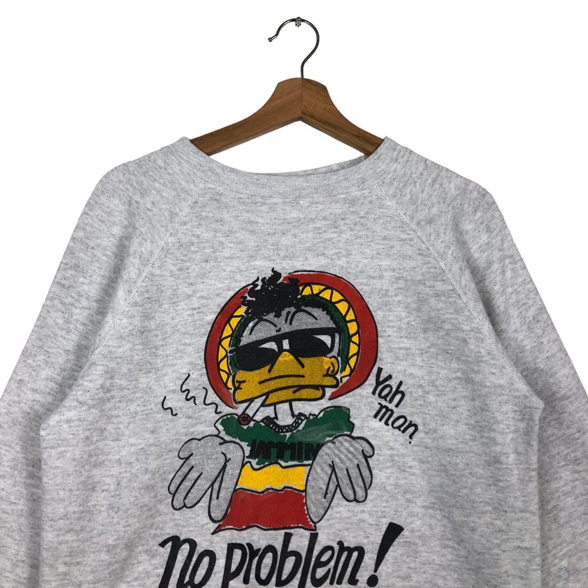 Vintage 🔥90’s Vintage Crewneck Sweatshirt Hanes Duck Dude Big Logo Size US L / EU 52-54 / 3 - 2 Thumbnail
