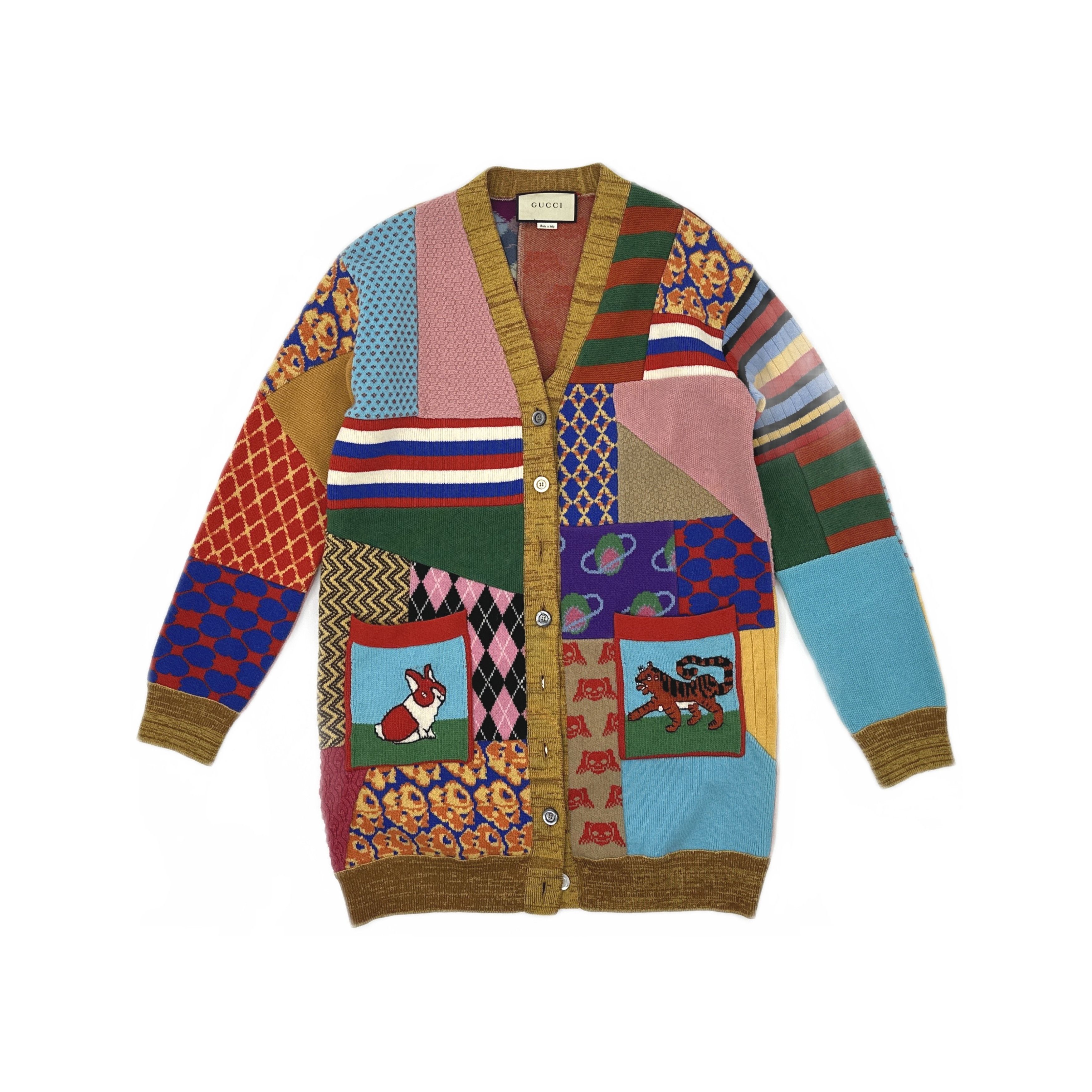 Gucci Gucci Patchwork Cardigan Size S Size US S / EU 44-46 / 1 - 1 Thumbnail