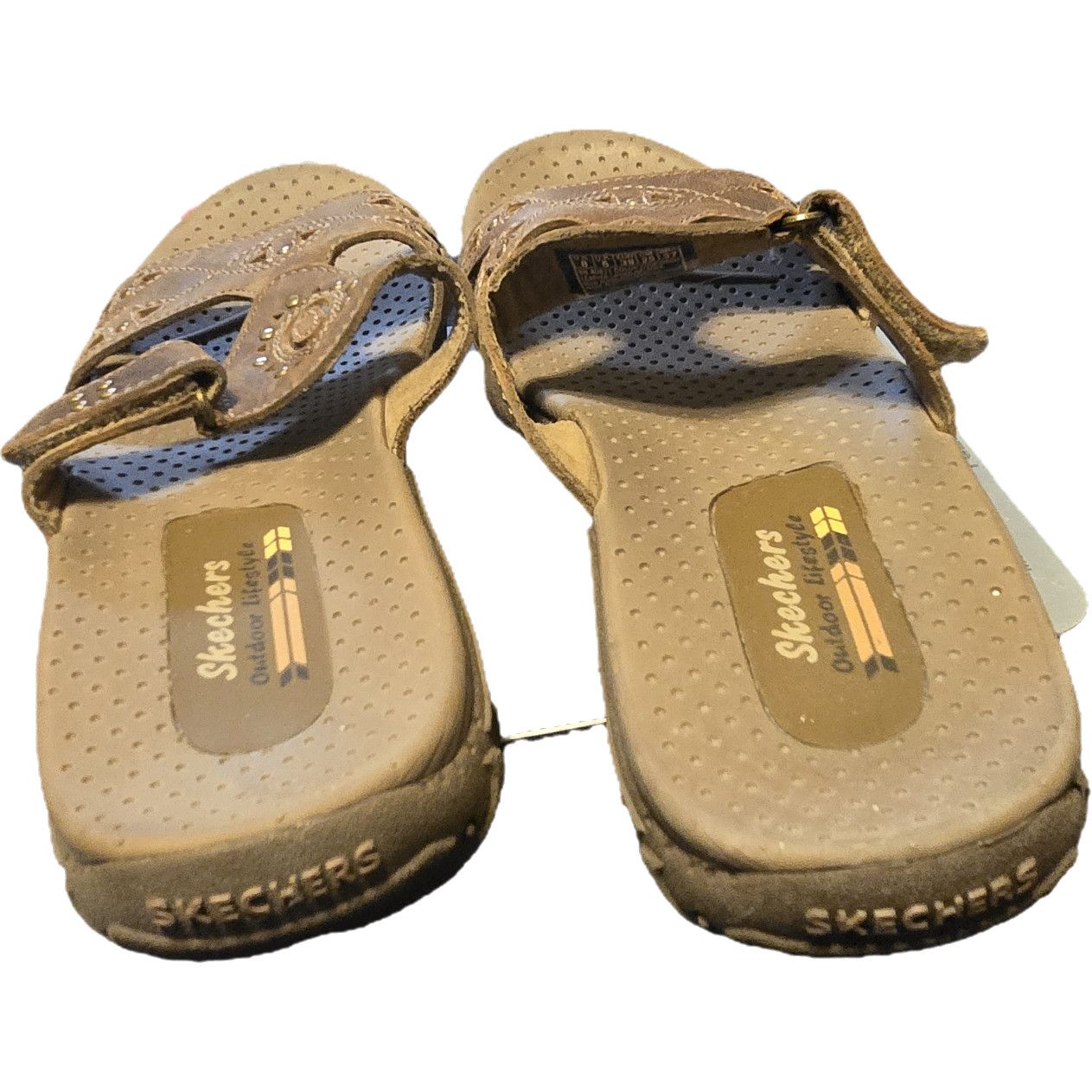SKECHERS Skechers Outdoor Lifestyle Brown Leather Slide Sandals 8 Size US 8 / IT 38 - 7 Thumbnail