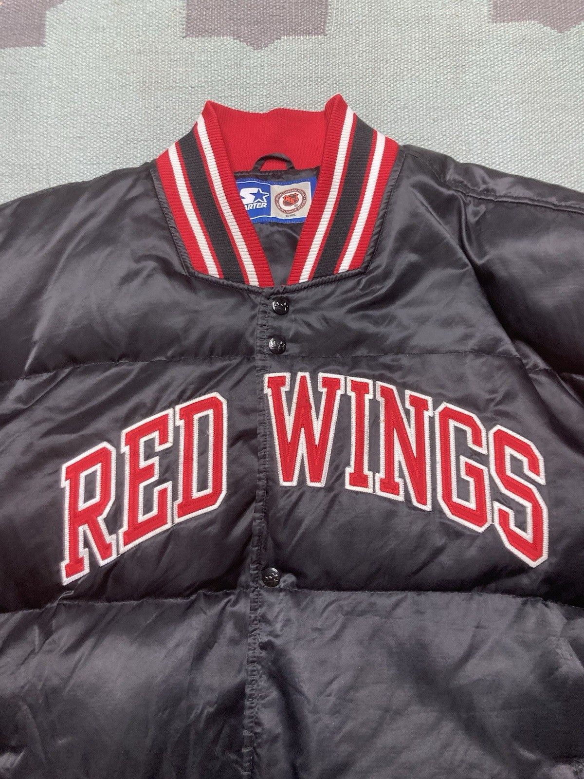 Vintage starter puffer jacket down filled Detroit red wings XL/XXL Size US XXL / EU 58 / 5 - 3 Thumbnail