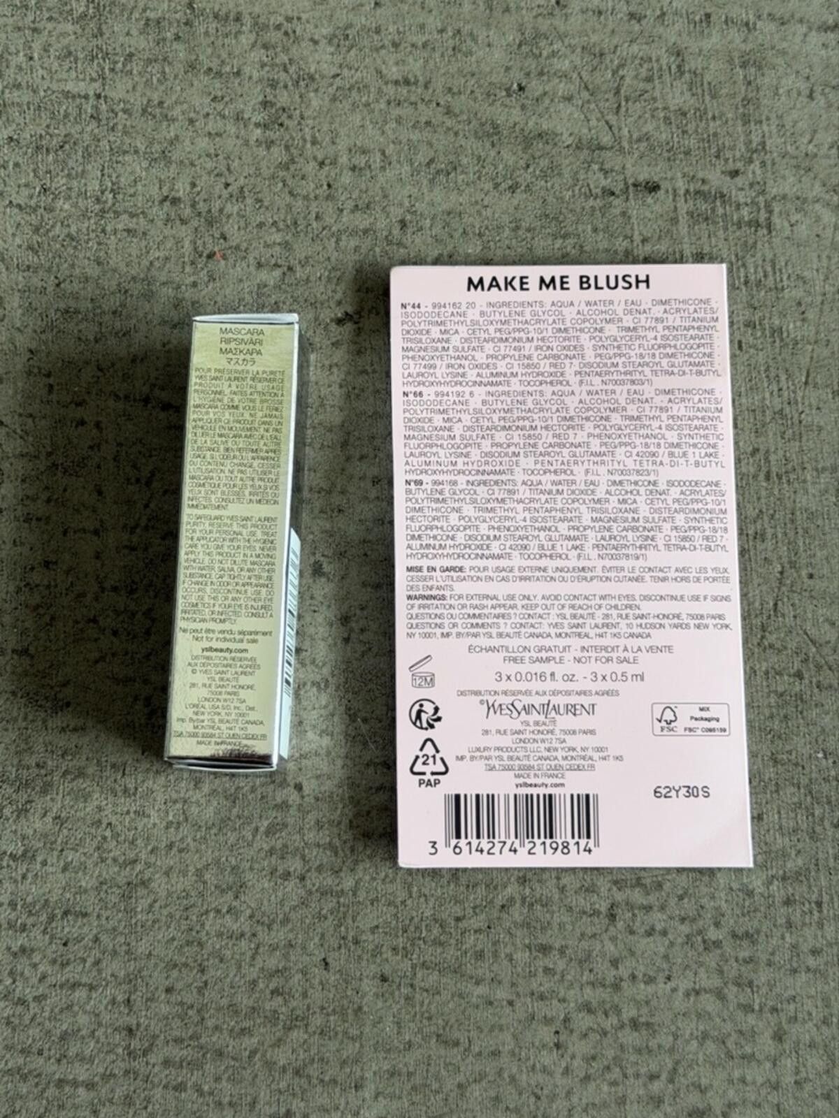 Yves Saint Laurent YSL / Lash Latex Mascara + Blush / Mini Bundle Set 2pc Size ONE SIZE - 2 Thumbnail