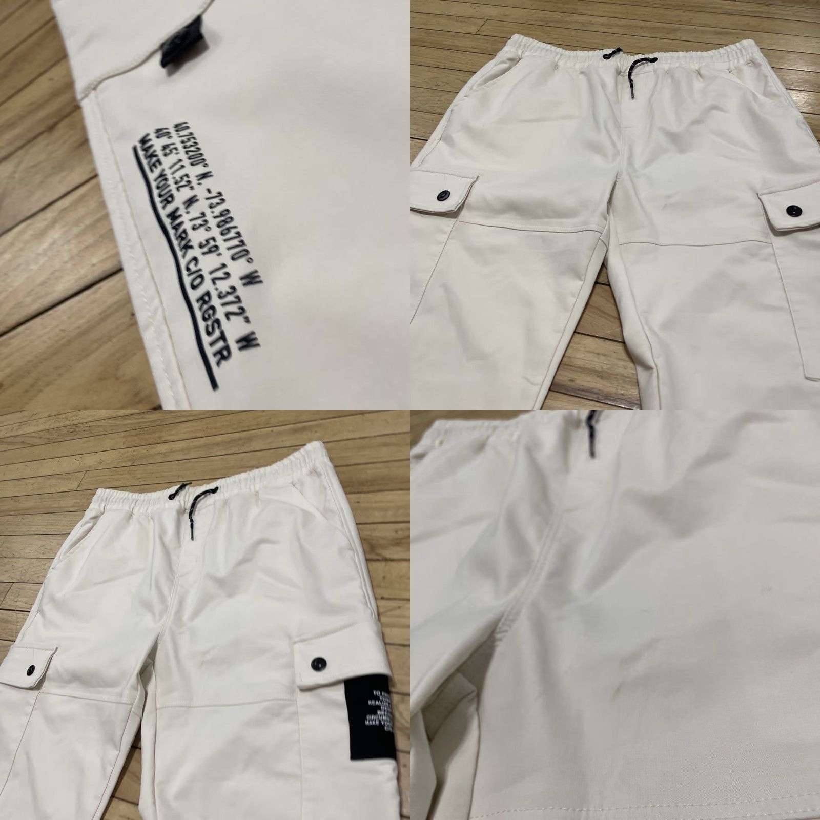 Vintage RGSTR Jogger Streetwear Pants Adult XL Lounge Sweat Pants Cream Old Money Grunge Slim Pocket Drawstring Size US 29 - 9 Thumbnail