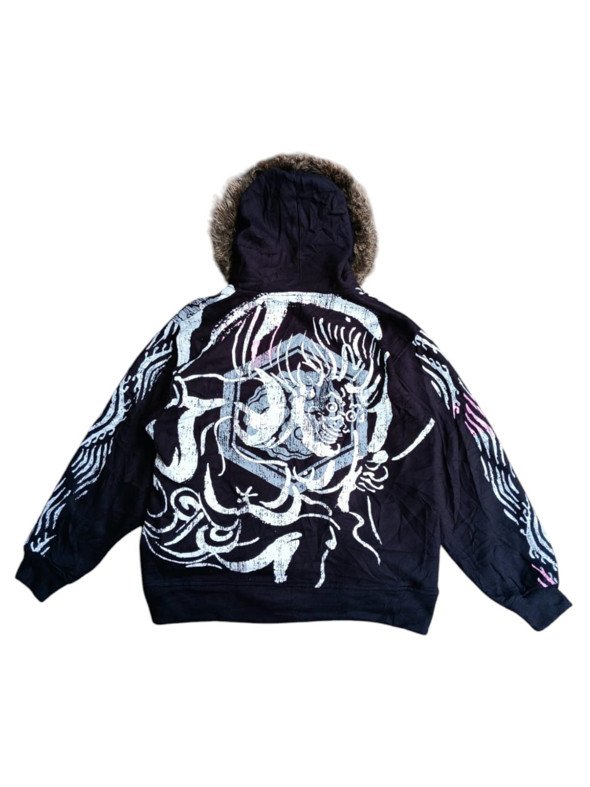 Japanese Brand Japanese sukajan fur hoodie all over print Size US L / EU 52-54 / 3 - 4 Thumbnail