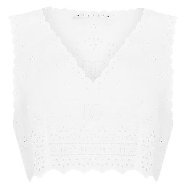 Dolce & Gabbana o1g2r1mq1024 Cropped Top in White Size M / US 6-8 / IT 42-44 - 1 Thumbnail