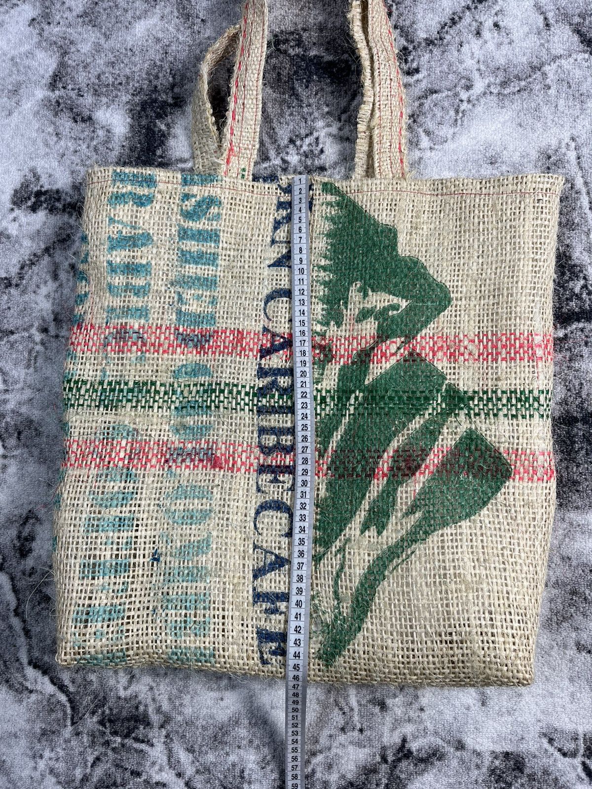 Other Recycled Coffee Sack Tote Bag Burlap Market Shopper Size ONE SIZE - 12 Thumbnail