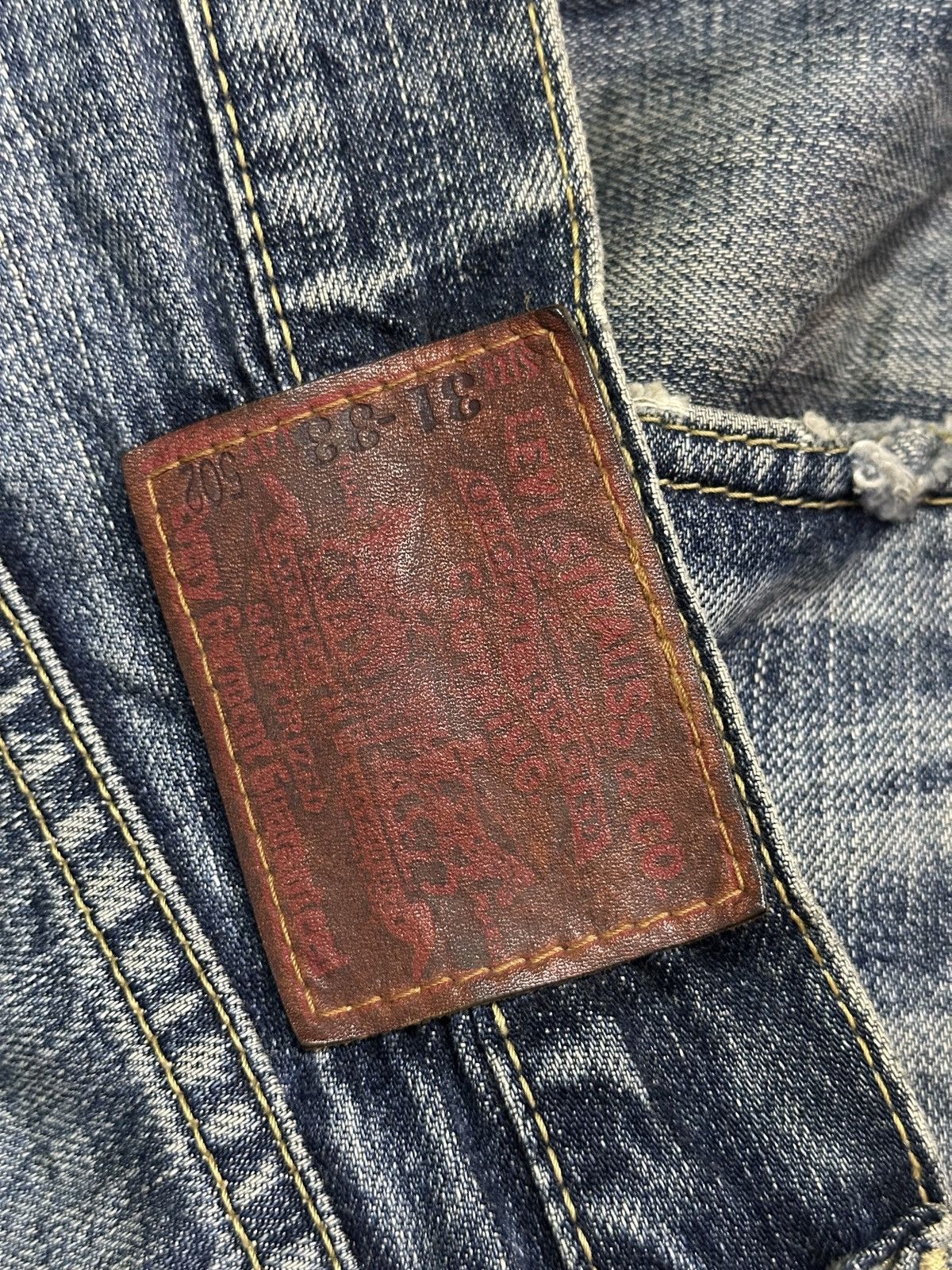 Levi's vintage Levis 502 distress denim . Size US 30 / EU 46 - 9 Thumbnail