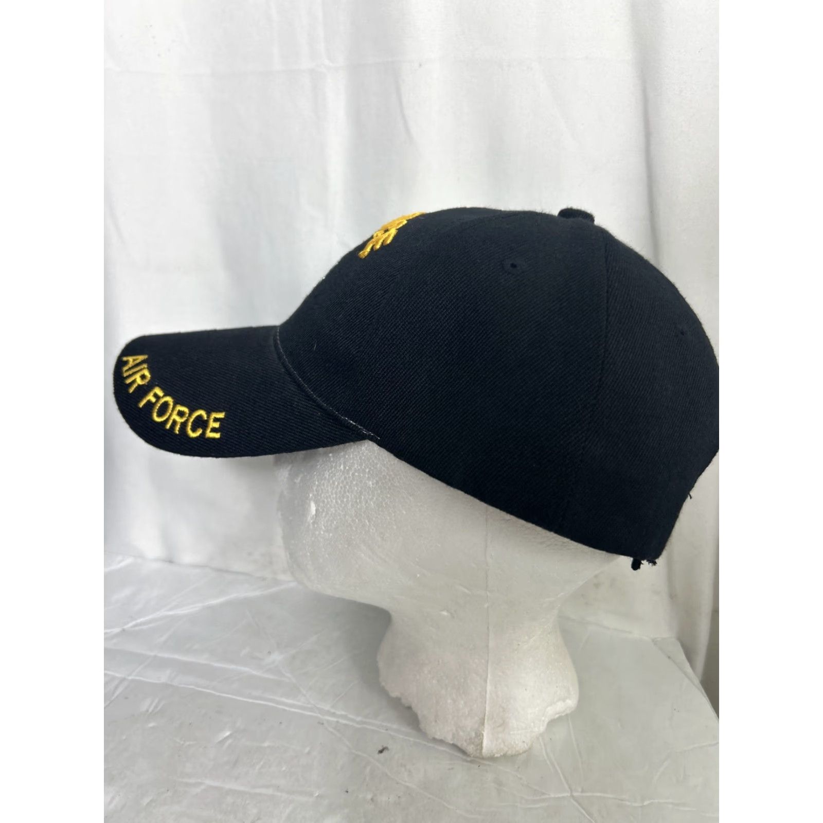 Vintage United States Air Force Baseball Hat Strap Back Hook Loop Black Embroidered Men One Size Ballcap Size ONE SIZE - 5 Thumbnail