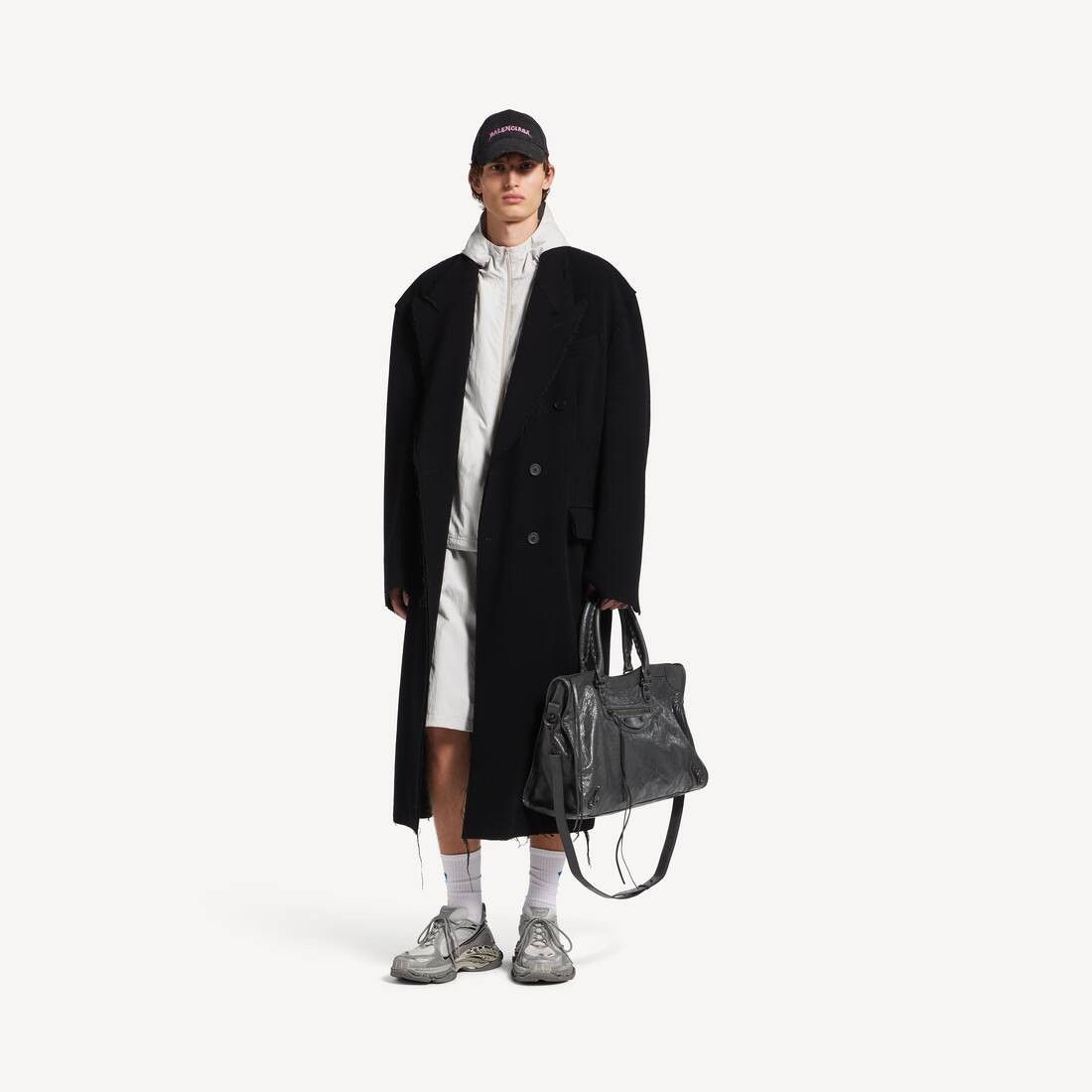 Balenciaga SS21 Distressed Wool Oversized Double Breasted Raw Hem Coat Size US XL / EU 56 / 4 - 10 Thumbnail