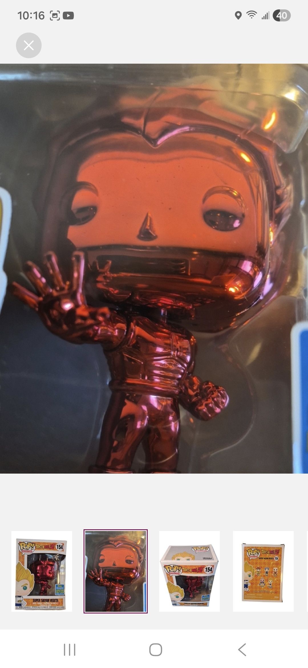 Other Funko × Dragon Ball Z S.SAIYAN VEGETA Funko POP Vinyl Figure Size ONE SIZE - 2 Thumbnail