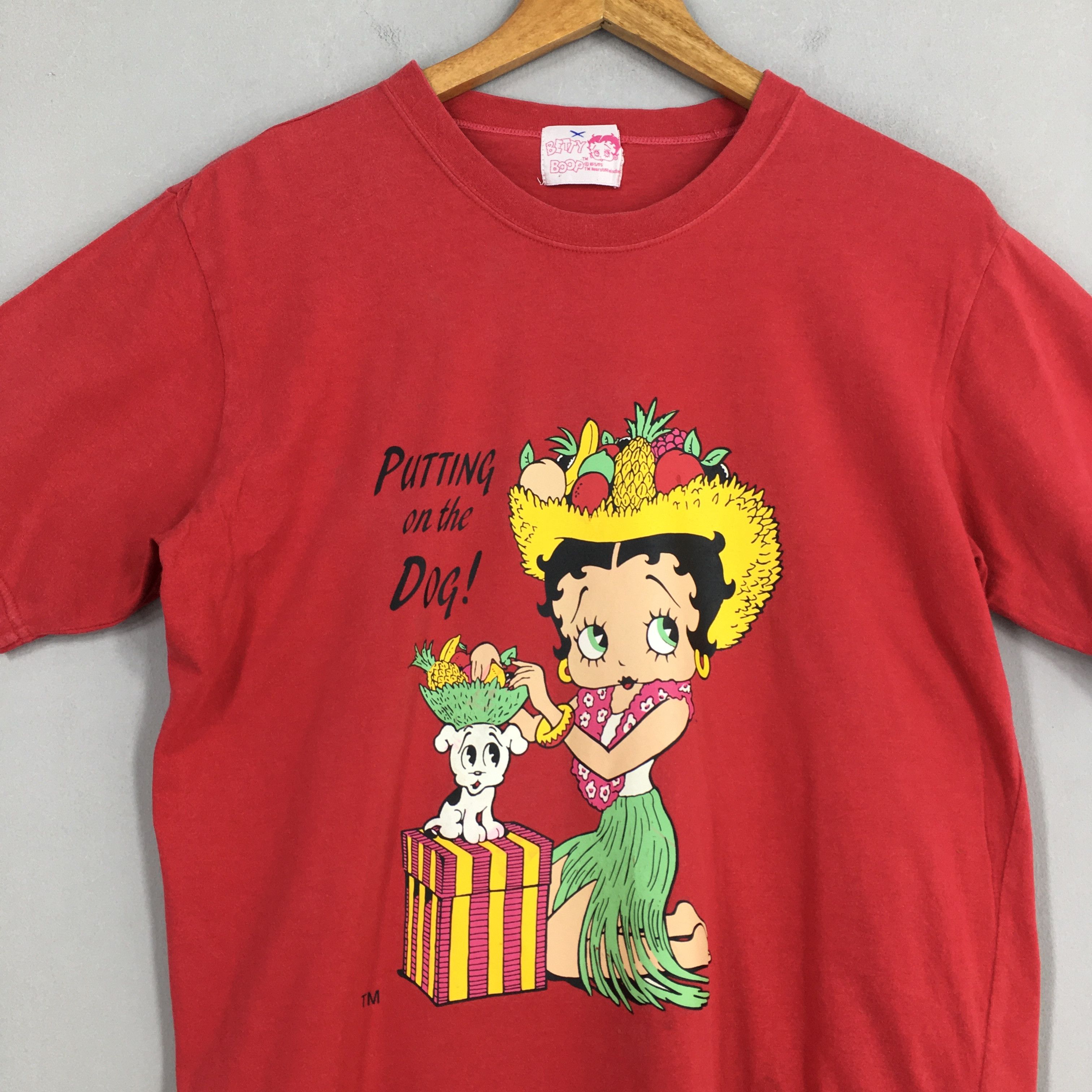Cartoon Network Vintage Betty Boop Hawaii Hula Girl Red T shirt Medium Size US M / EU 48-50 / 2 - 2 Thumbnail