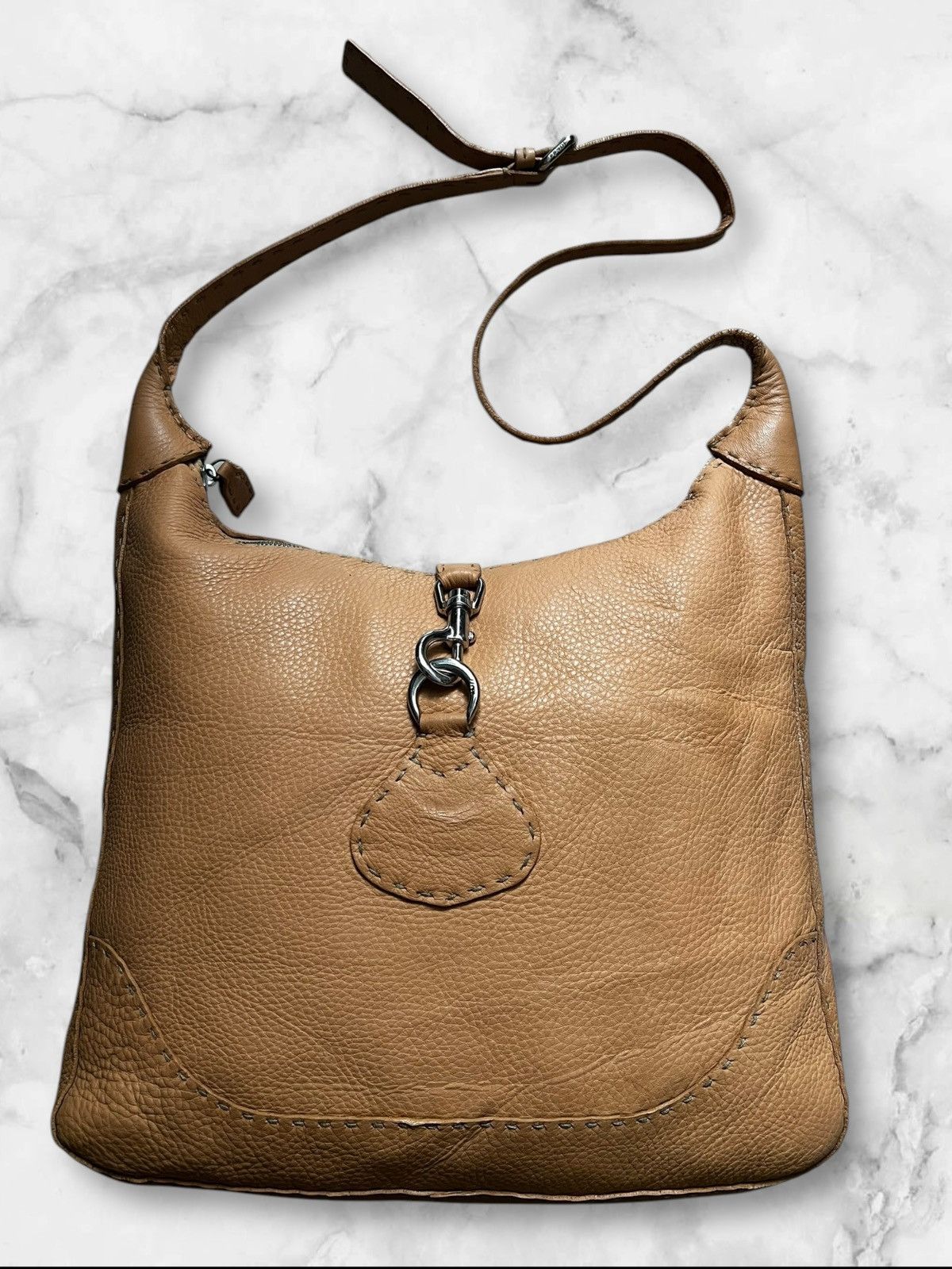 Fendi Fendi Selleria Trim Leather Shoulder Bag Size ONE SIZE - 3 Thumbnail