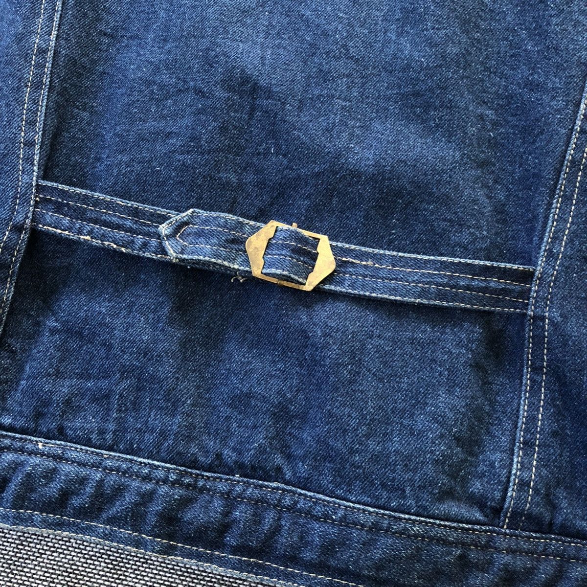 Vintage Pitch 45 Rugged Wear Buckle Back Denim Jacket Size US M / EU 48-50 / 2 - 13 Thumbnail