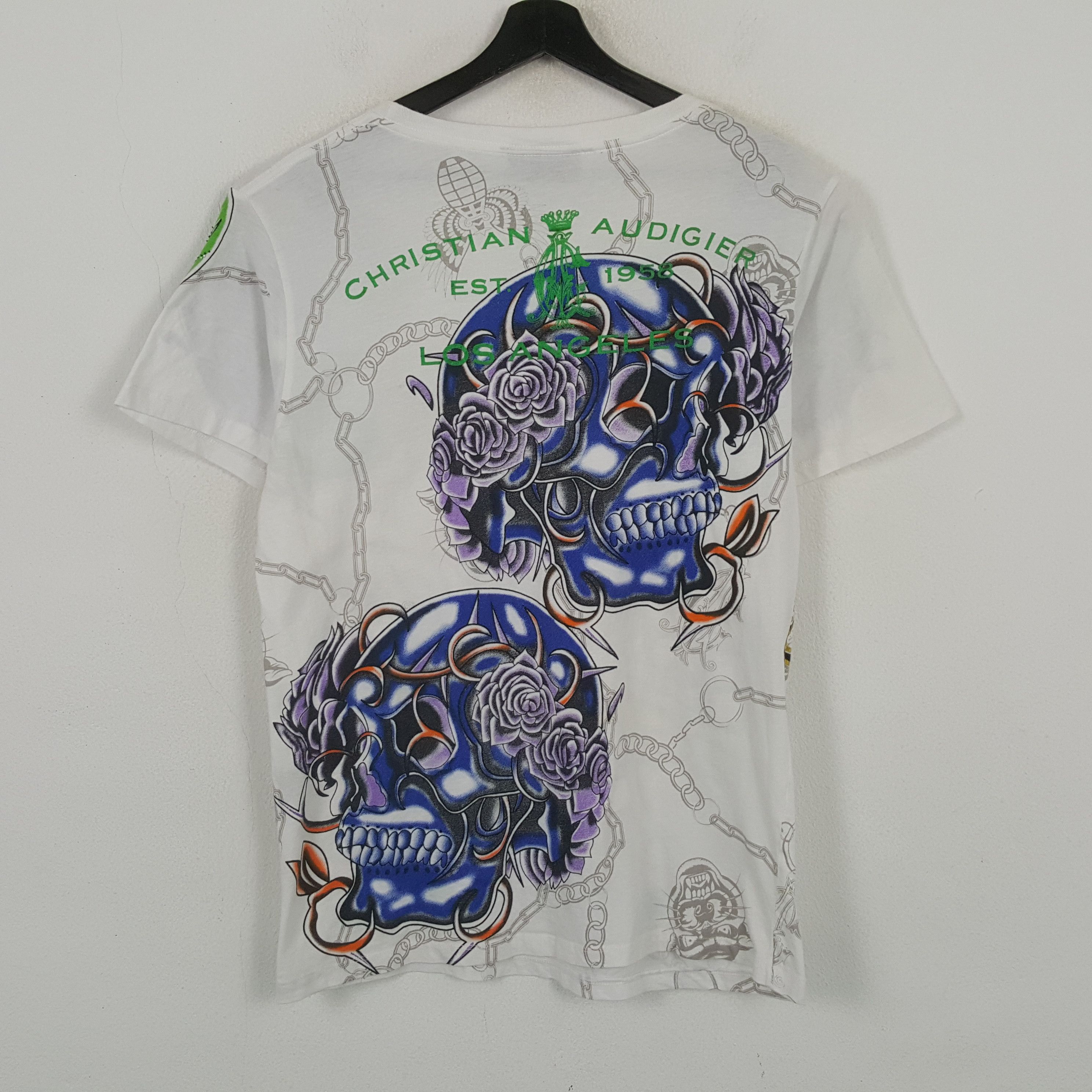 Christian Audigier Christian Audigier Fashion Designer Style Tshirt RR9 Size L / US 10 / IT 46 - 1 Thumbnail