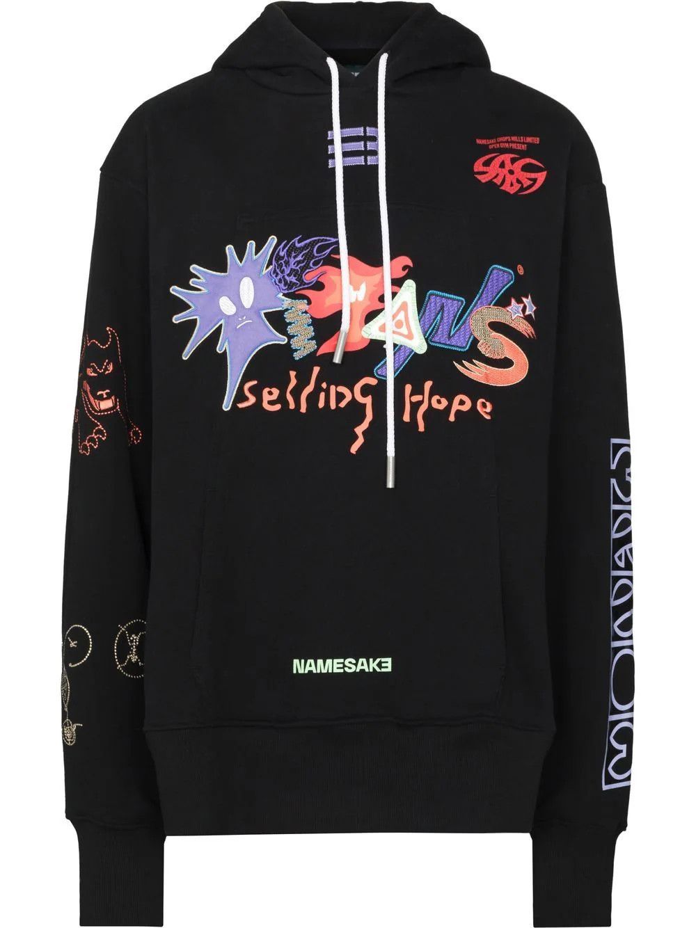 image of Namesake O1Mle0424 Sava Oversized Hoodie In Black, Men's (Size XS)