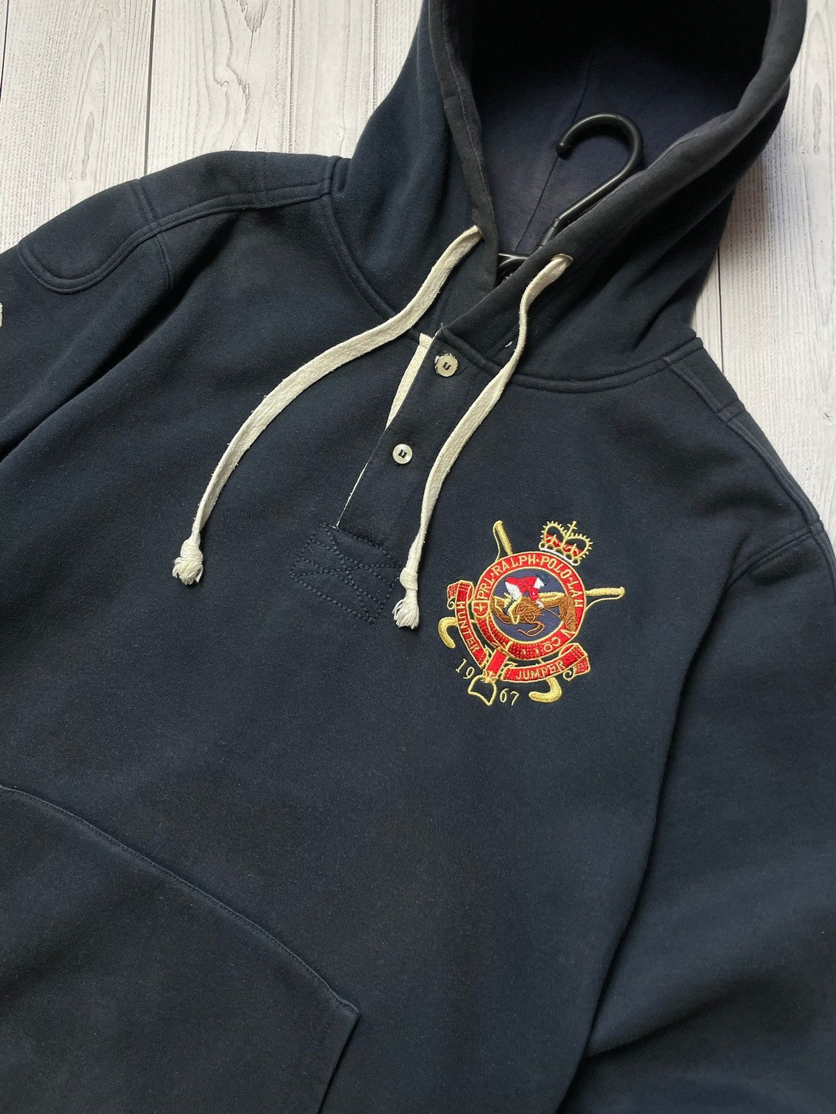 Vintage Vintage Polo Ralph Lauren hoodie big logo rare size XXL Size US XXL / EU 58 / 5 - 3 Thumbnail