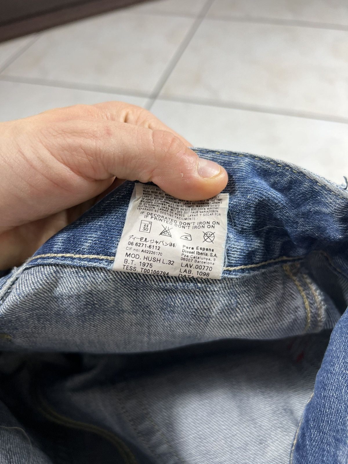 Diesel Vintage 90s Diesel y2k bootcut distressed denim jeans flared Size 29" - 19 Thumbnail