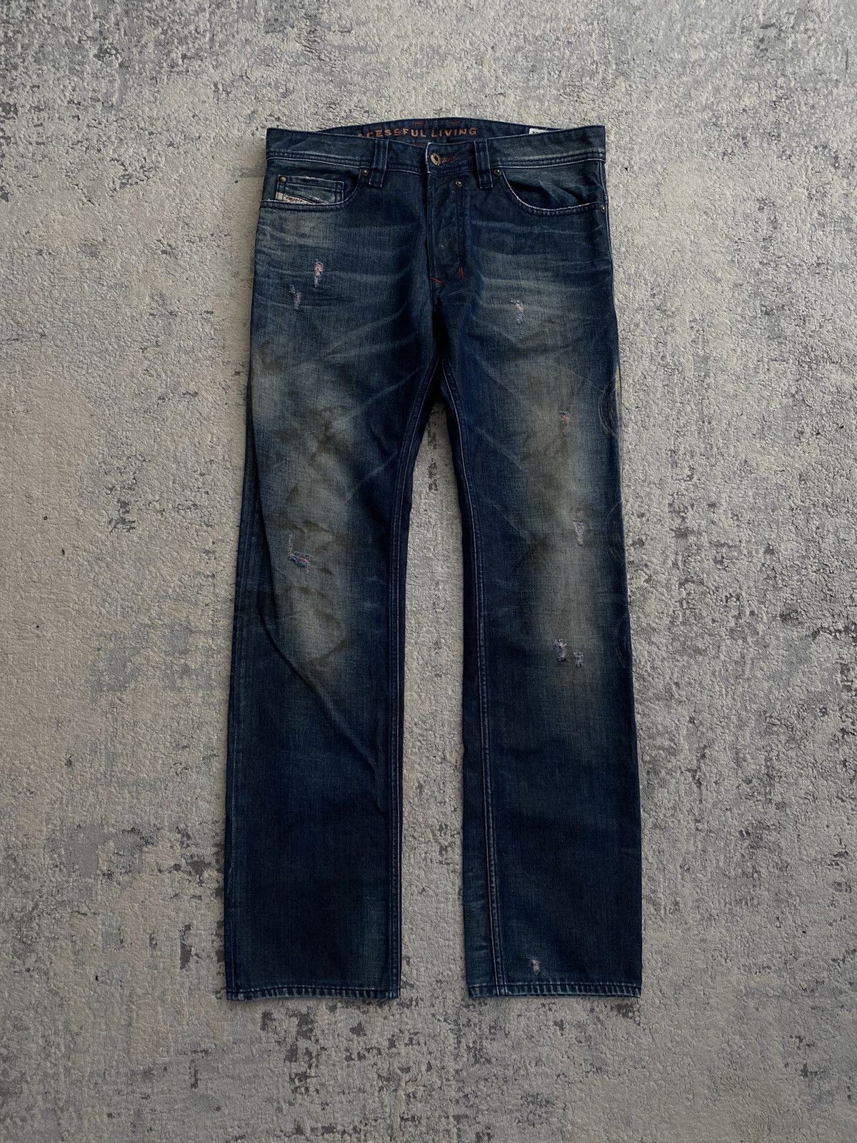 image of Aw12 Diesel Safado Straight Jeans in Blue, Men's (Size 32)