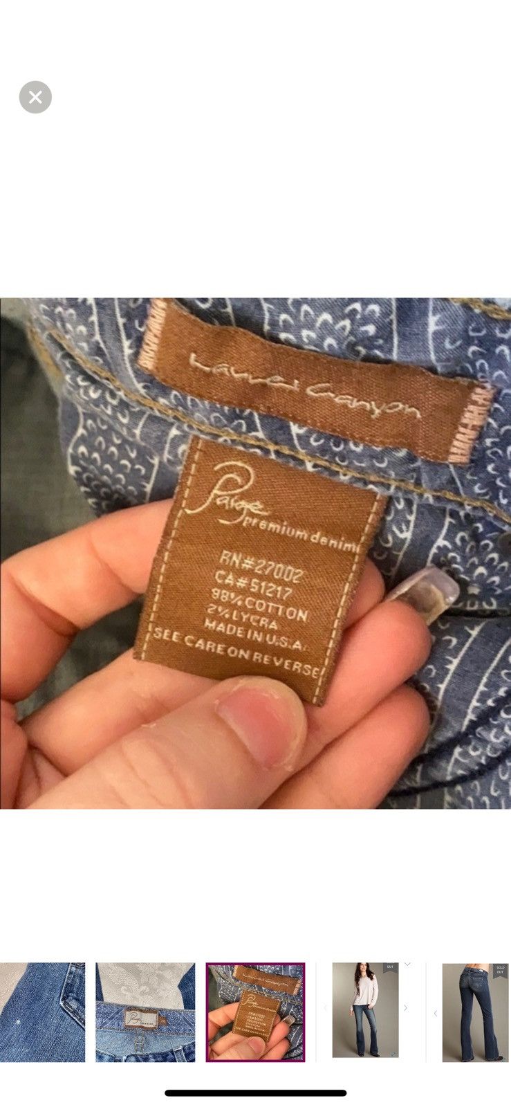 Paige Paige flare laurel canyon jeans size 30 Size 30" / US 8 / IT 44 - 6 Thumbnail