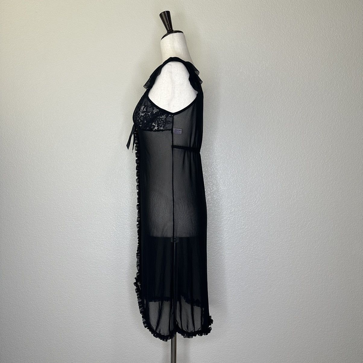 Other Black Lace Ruffle Intimates Sleewear Dress Size M / US 6-8 / IT 42-44 - 4 Thumbnail