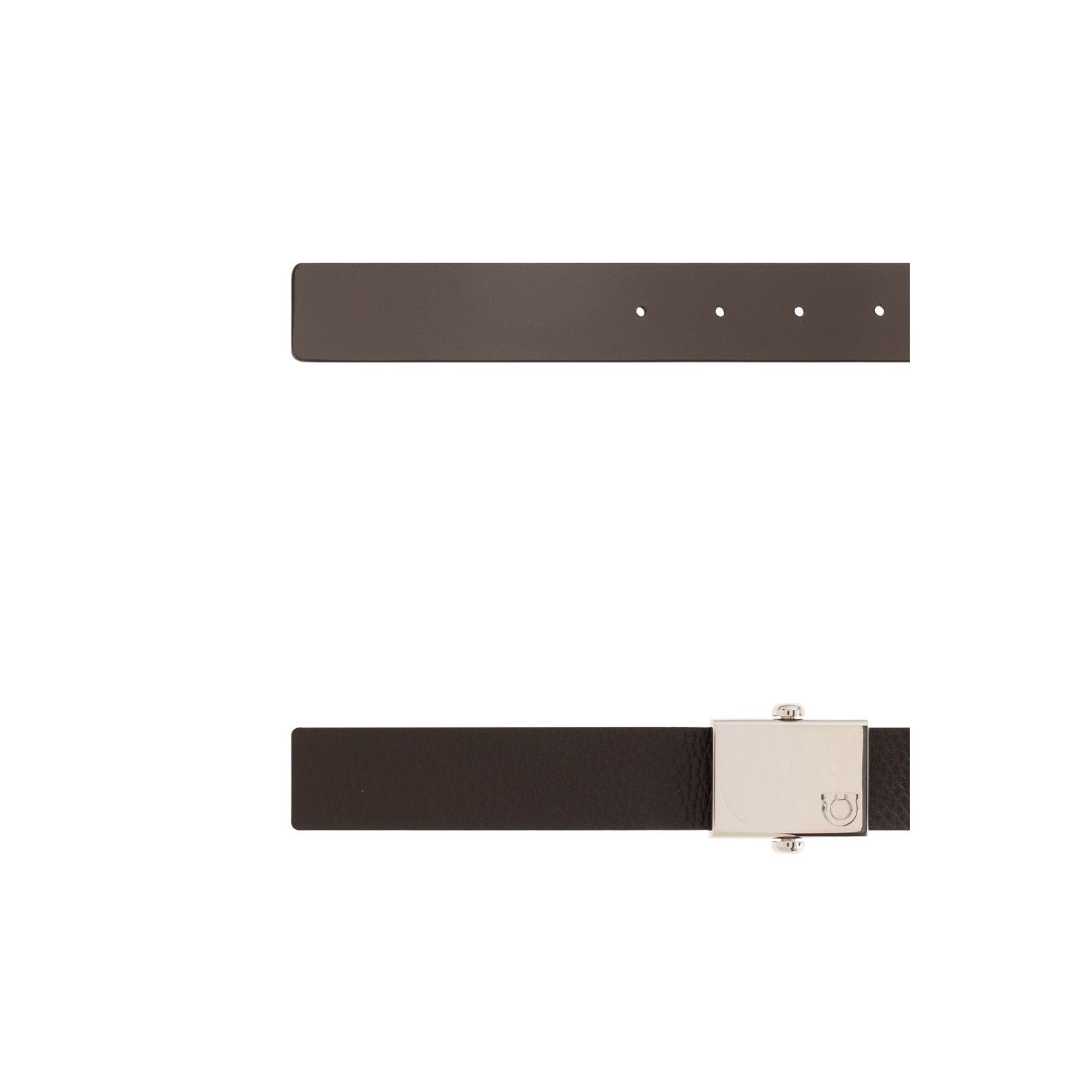 Salvatore Ferragamo FERRAGAMO Brown Double Sized Reversible Belt New & Authentic Size ONE SIZE - 3 Thumbnail