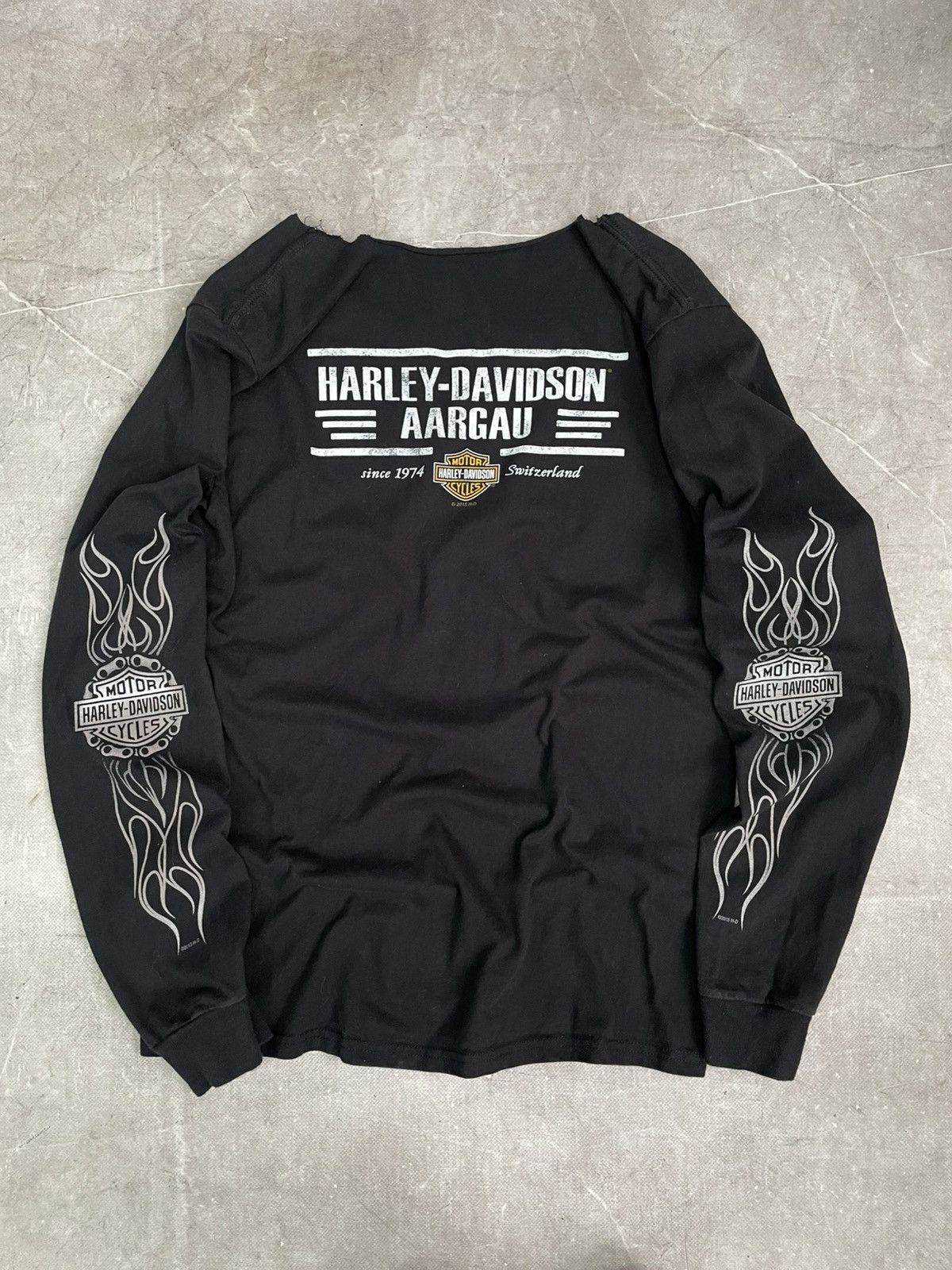 Harley Davidson Harley Davidson Skull Longsleeve Grunge Punk Style Size US M / EU 48-50 / 2 - 8 Thumbnail