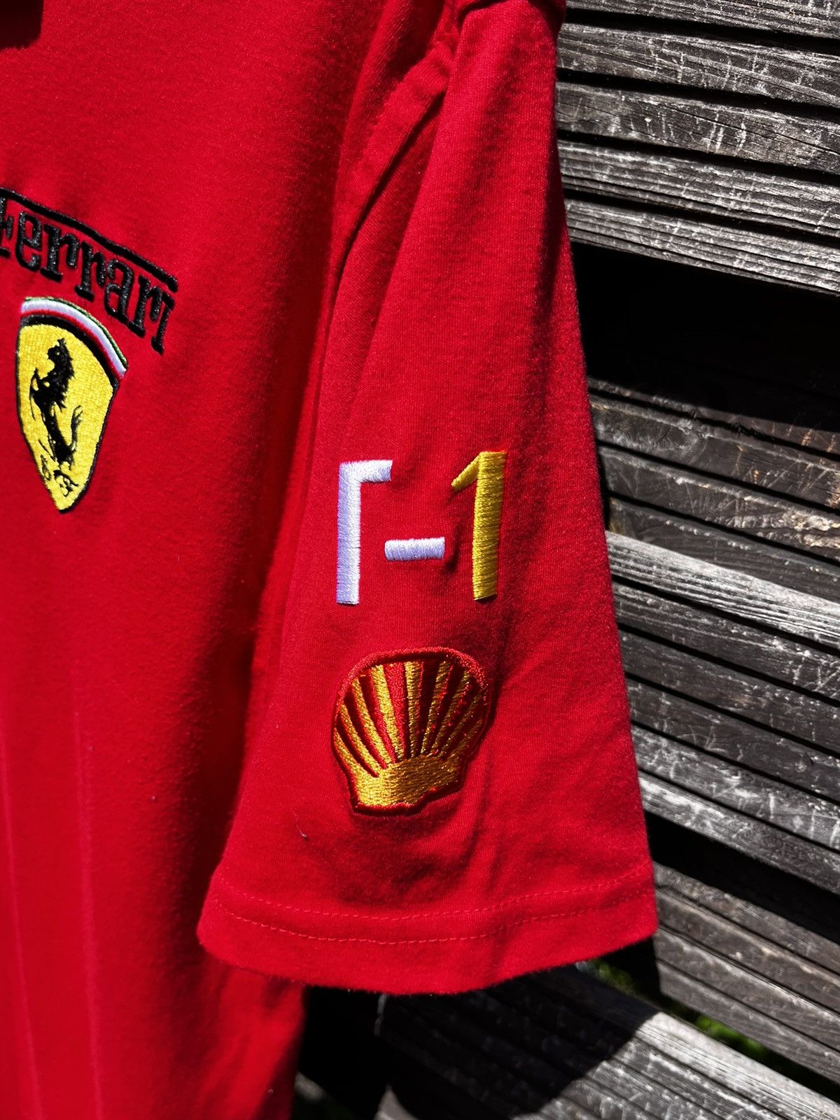 Vintage 🏎️ VINTAGE FERRARI F1 BIG LOGO NASCAR RACING STREETWEAR POLO Size US XXL / EU 58 / 5 - 6 Thumbnail