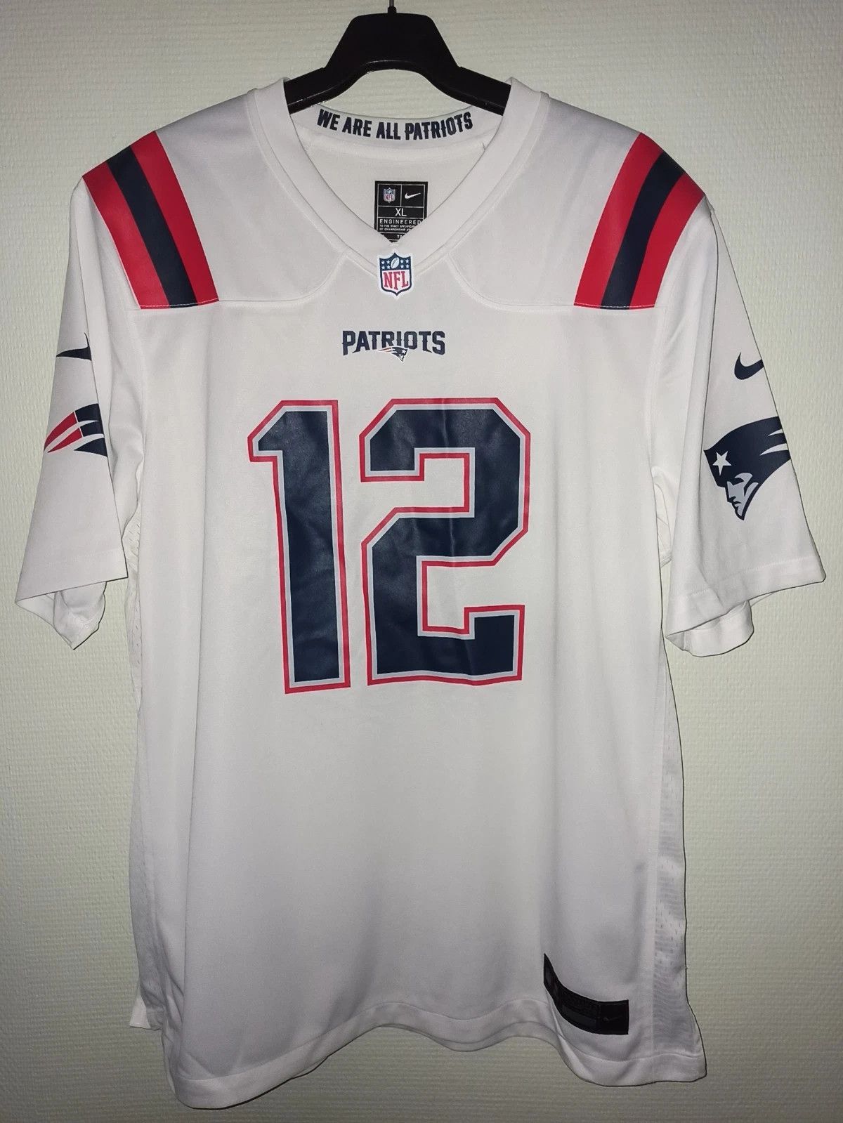 Nike Nike Tom Brady White New England Patriots Retired Jersey Size US XL / EU 56 / 4 - 5 Thumbnail