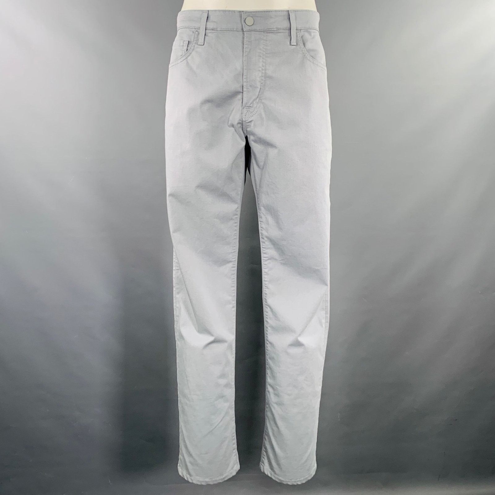 Size 36 Everett Light Grey Cotton Blend Casual Pants