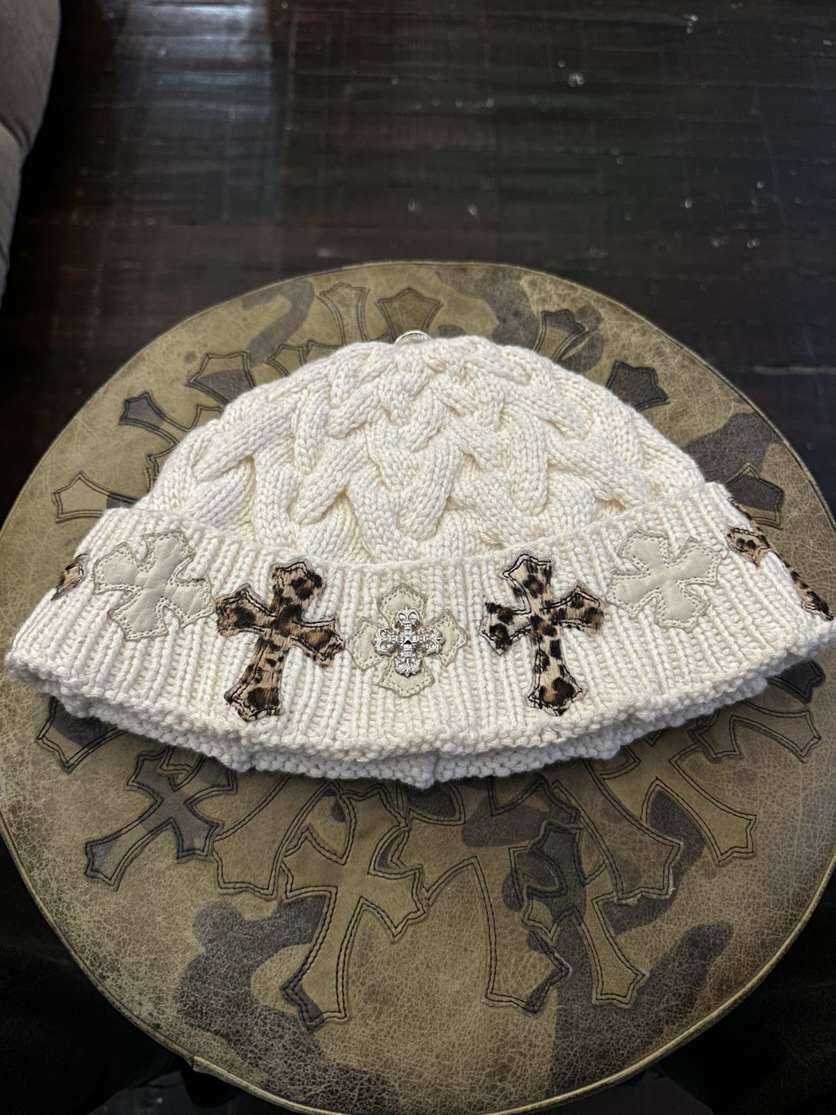 Chrome Hearts CHROME HEARTS CHEETAH PATCH BEANIE Size ONE SIZE - 1 Thumbnail