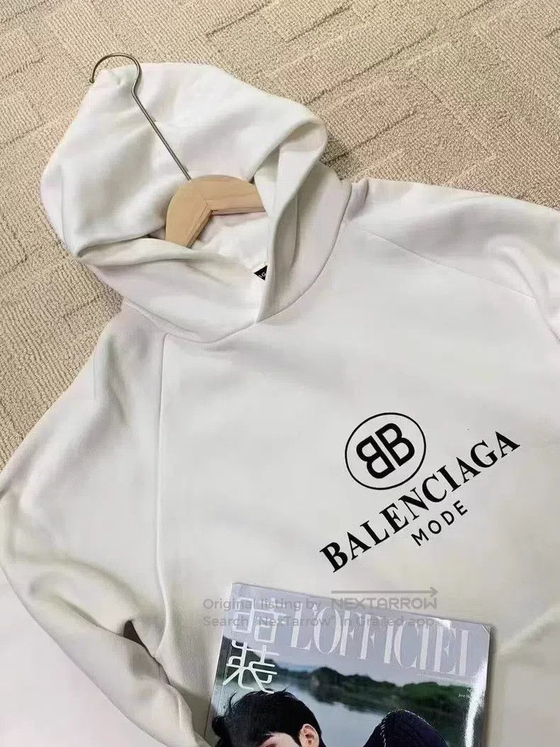 Balenciaga Balenciaga Double B Printed Logo Hoodie Size US XL / EU 56 / 4 - 4 Thumbnail