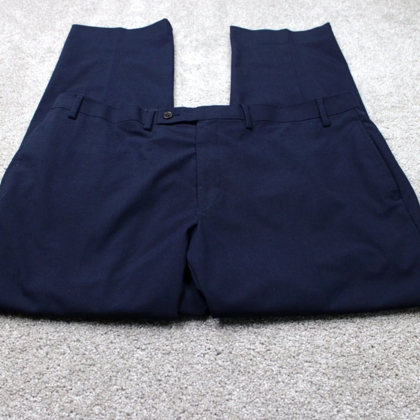 Ralph Lauren LAUREN Ralph Lauren Pants Mens 40x30 Blue Flat Front Polyester/Viscose Stretch Dress Pants Regular Mens Blue 90s Preppy Style Size US 40 / EU 56 - 2 Thumbnail