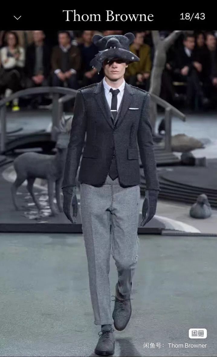 Thom Browne Thom Browne Charcoal Gray Raw Edge Tailored Blazer Size US S / EU 44-46 / 1 - 8 Thumbnail