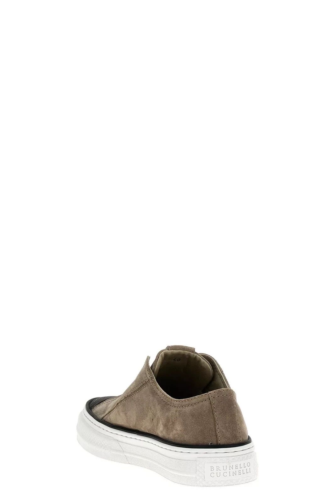 Brunello Cucinelli BRUNELLO CUCINELLI Beige Suede Sneakers New Auth Size US 10 / IT 40 - 3 Thumbnail
