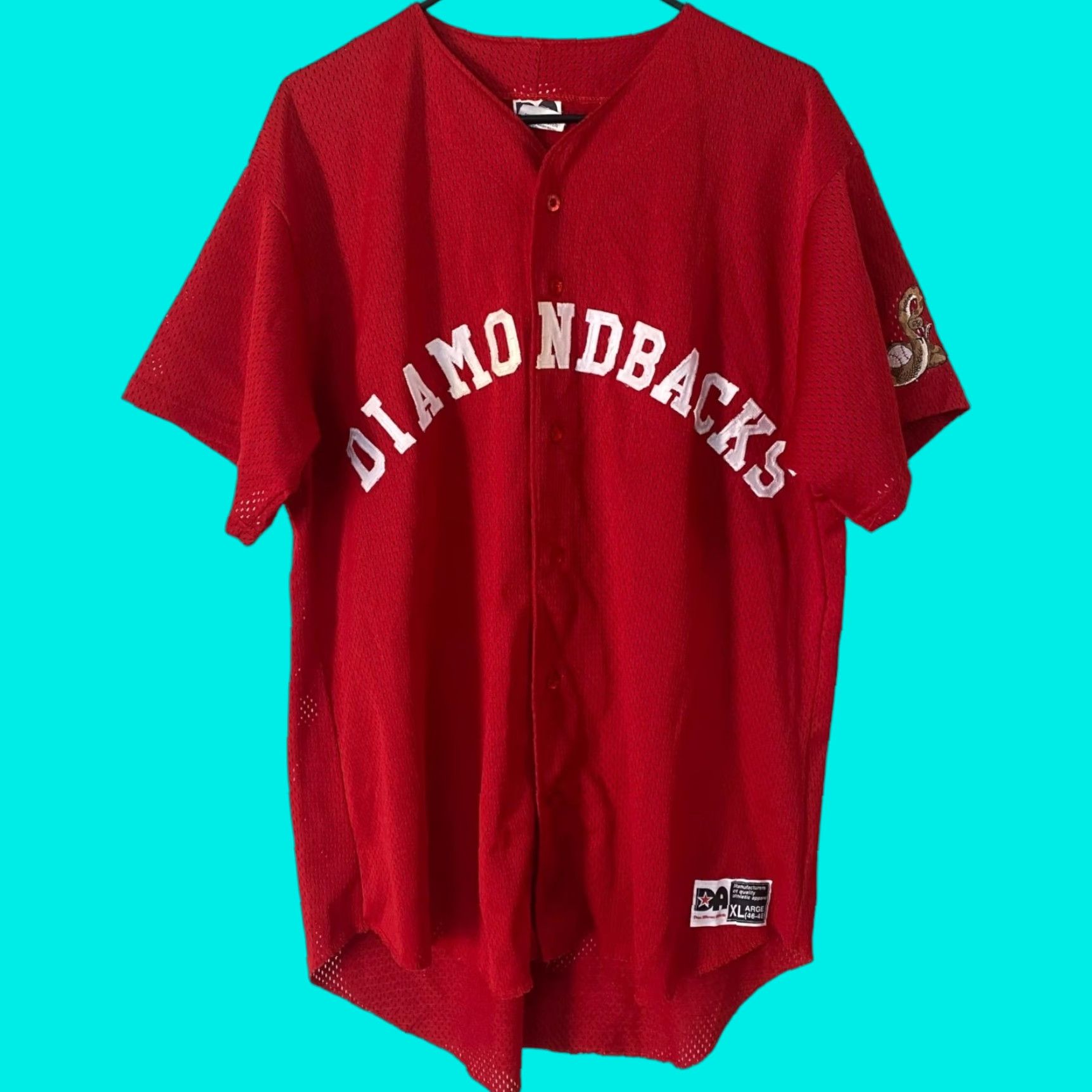 Vintage VINTAGE Arizona Diamondbacks Baseball Jersey Red Mens XL Button-Up Short-Sleeve Size US XL / EU 56 / 4 - 1 Thumbnail